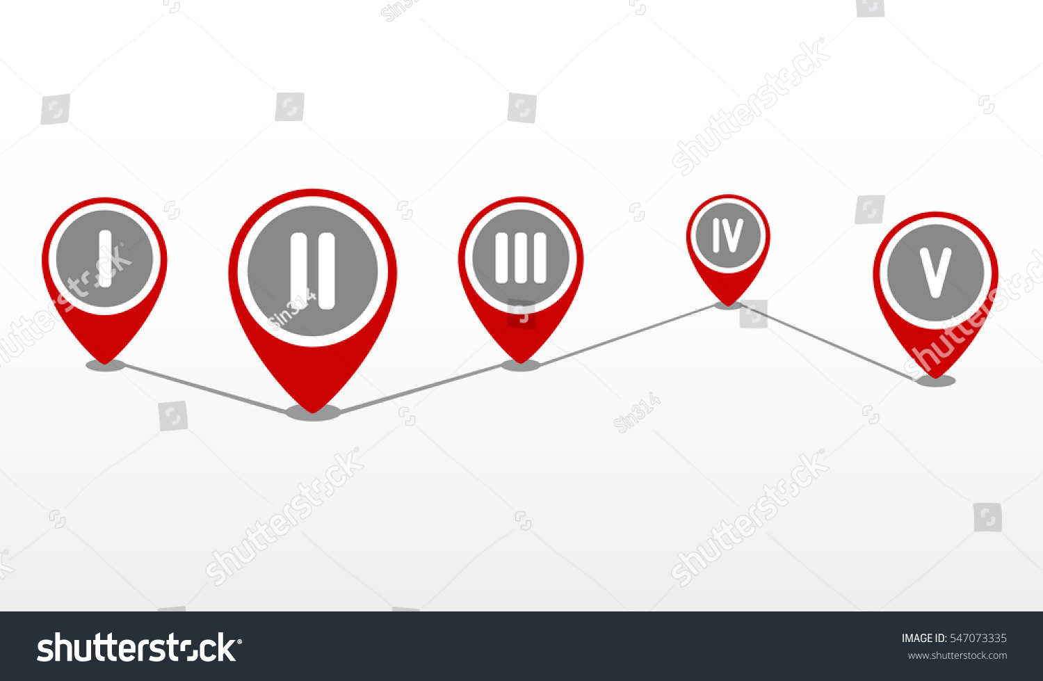 Road Map Markers Stock Vector (Royalty Free) 547073335