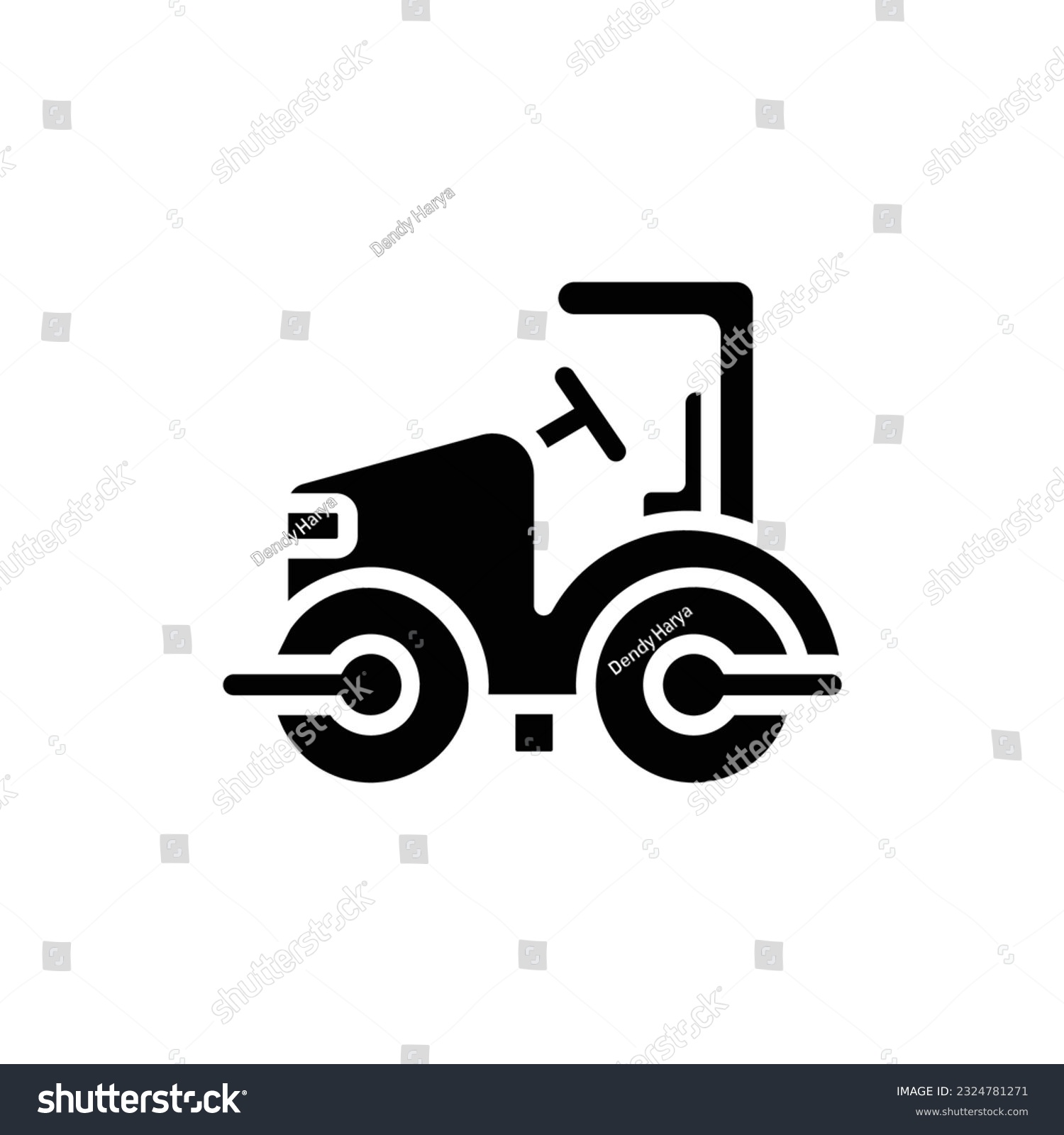 SVG of Road Roller Filled Icon Vector Illustration svg