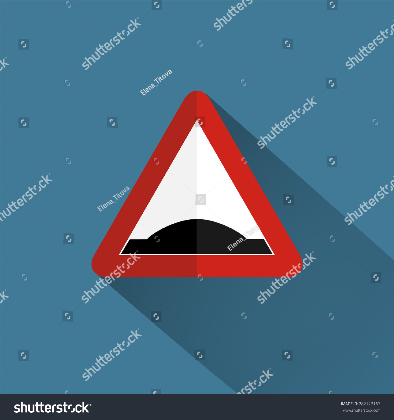 Road Sign Humps Stock Vector (Royalty Free) 282123167
