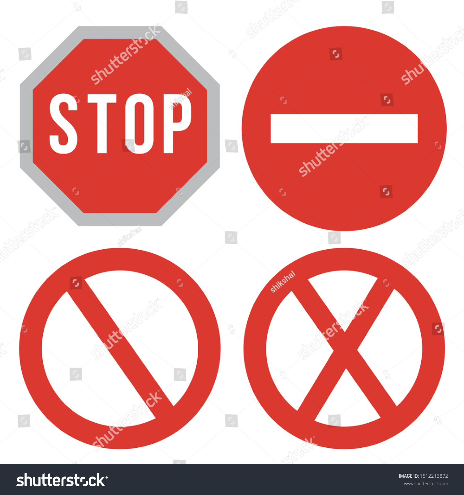 Road Sign Traffic Rule No Entry Stock Vector Royalty Free