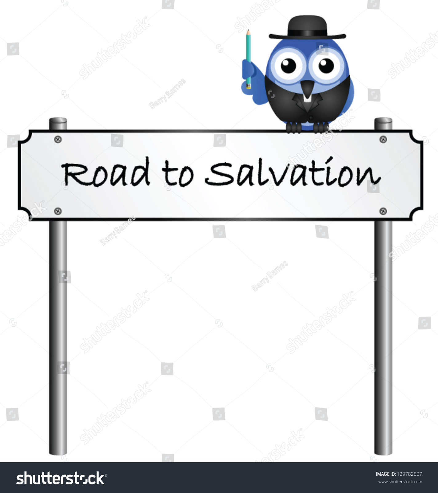 Road Salvation Street Name Sign Isolated Stock Vector Royalty