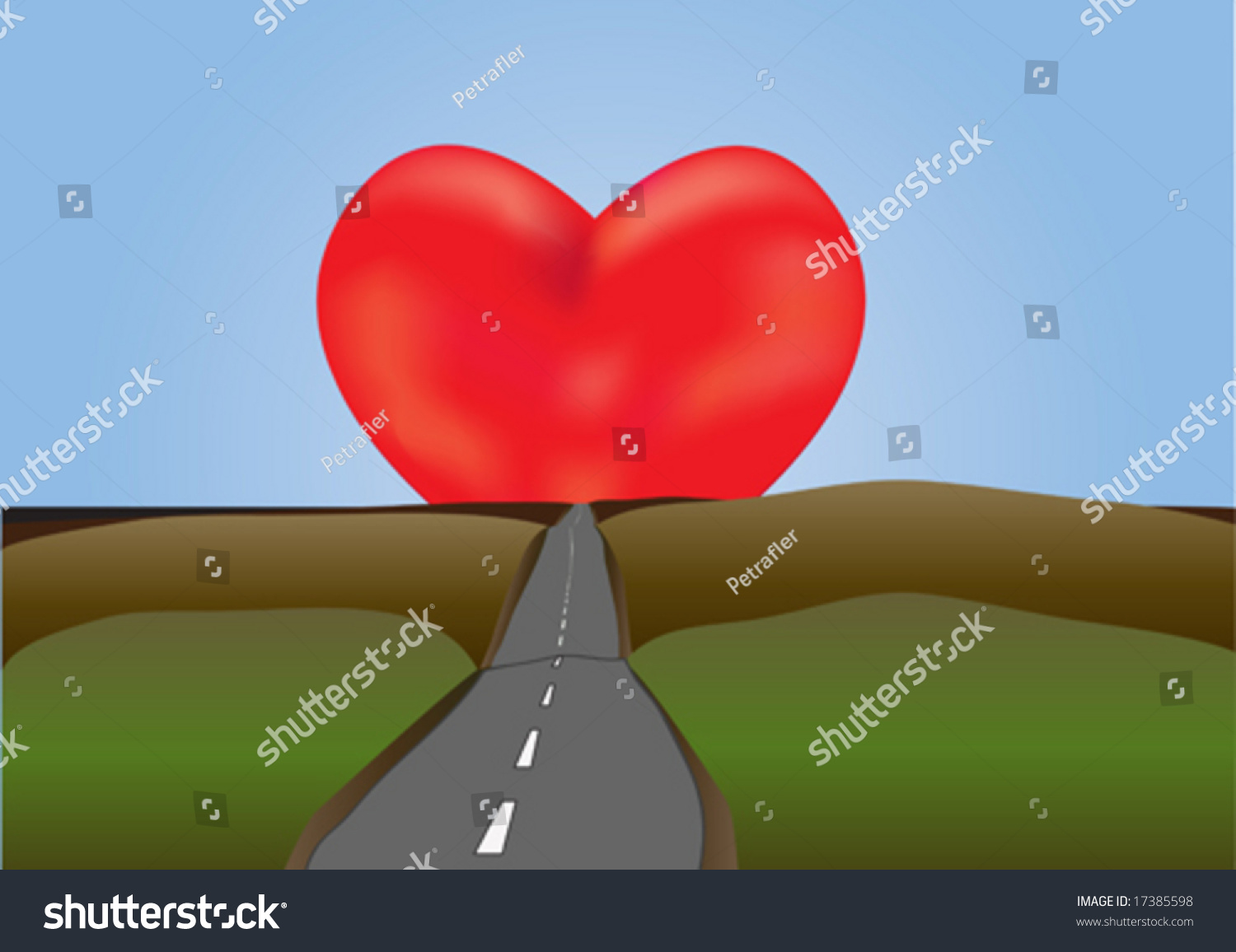 Road Your Heart Stock Vector Royalty Free