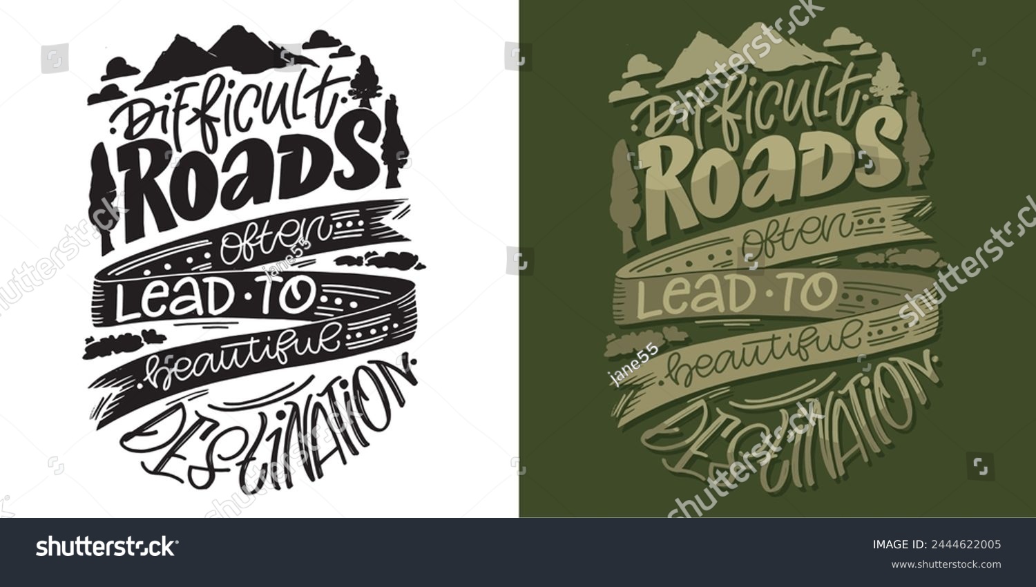 SVG of Roads. Funny hand drawn doodle lettering quote. Lettering print t-shirt design. 100% vector file. svg