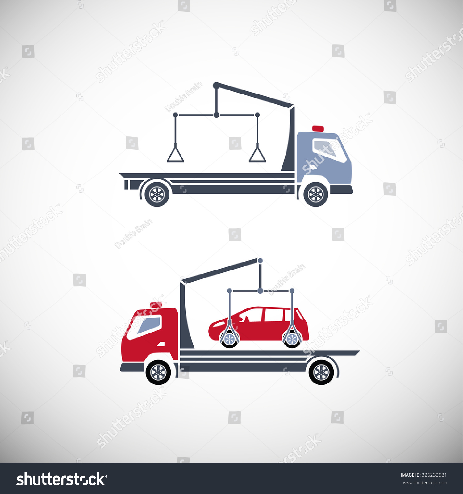 Roadside Assistance Car Towing Truck Vector Stock Vector (Royalty Free ...