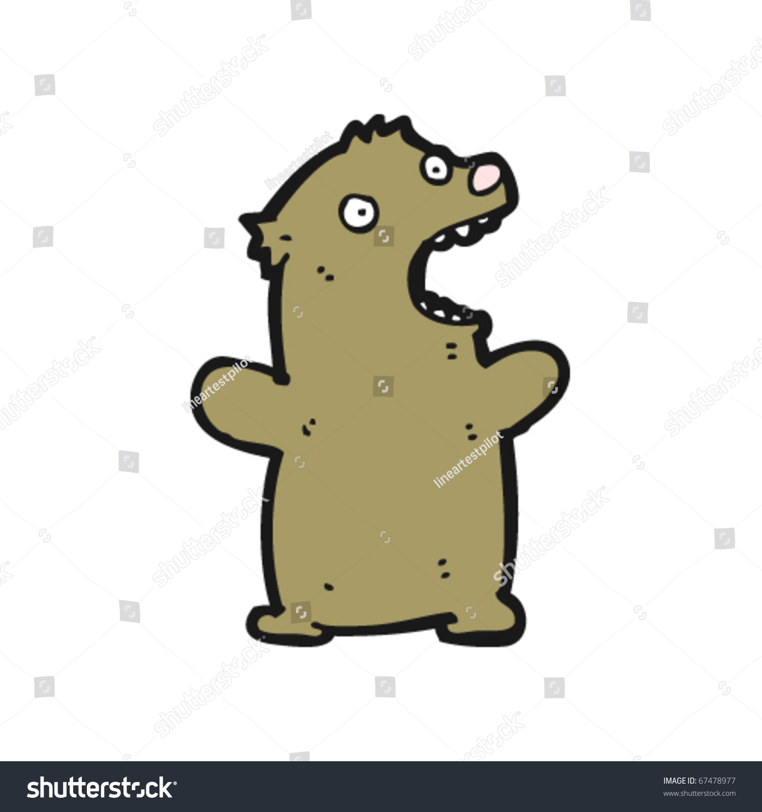 Roaring Bear Cartoon Stock Vector Illustration 67478977 : Shutterstock