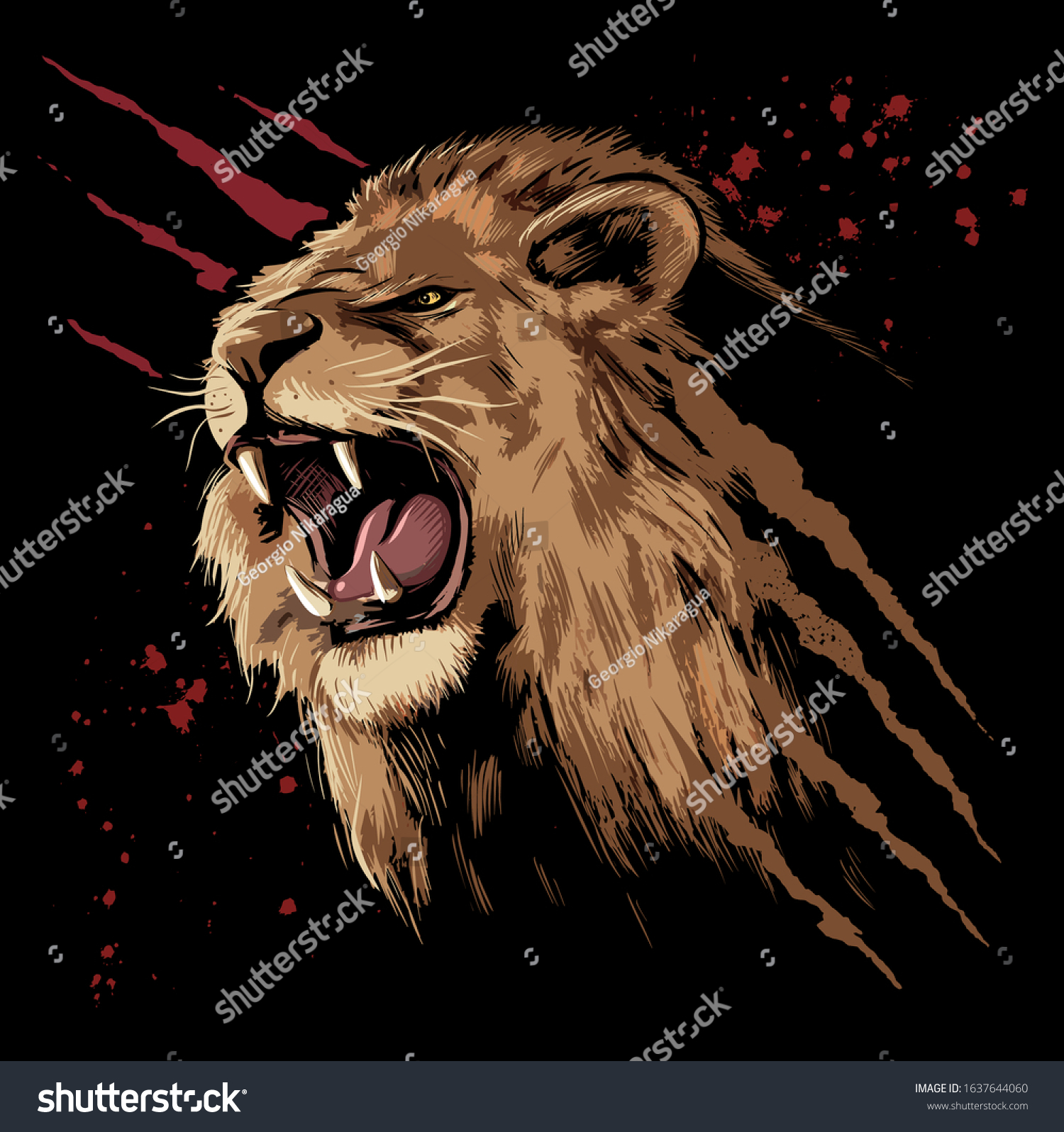 749 Lion with blood on face Images, Stock Photos & Vectors | Shutterstock