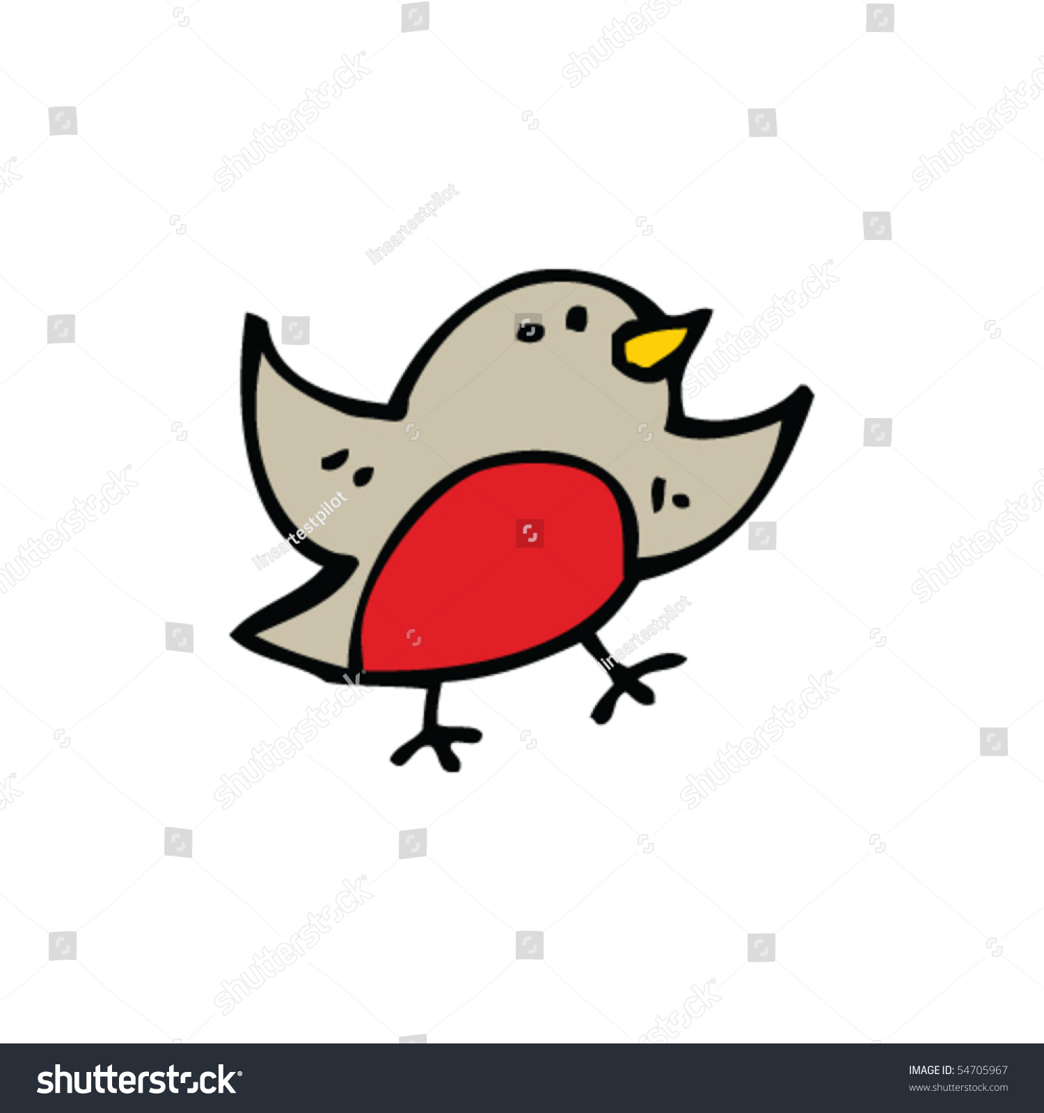 Robin Cartoon Stock Vector 54705967 - Shutterstock