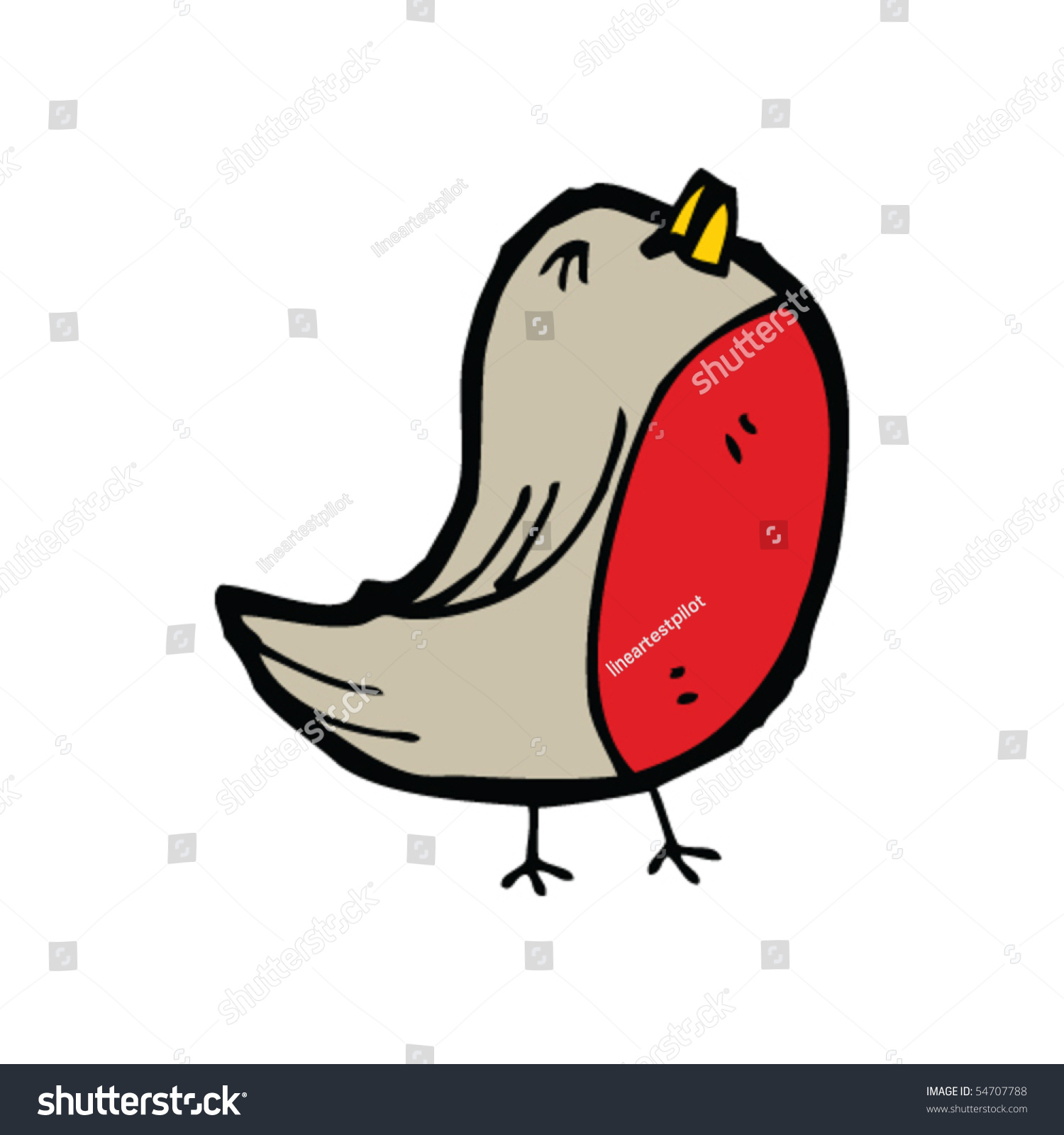 Robin Cartoon Stock Vector 54707788 - Shutterstock