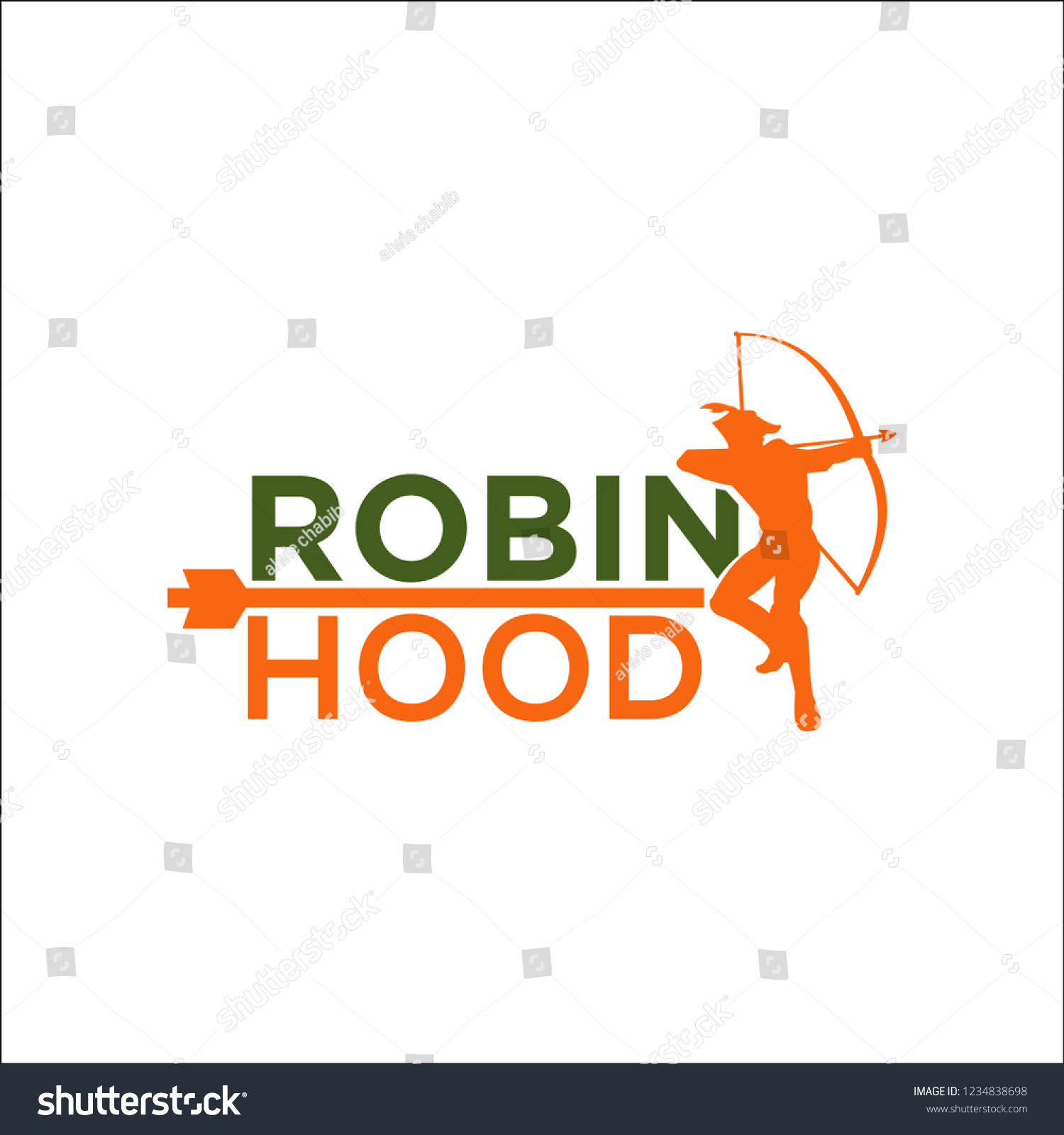 Robin Hood Logo Archer Logo Design Stock Vector (Royalty Free ...