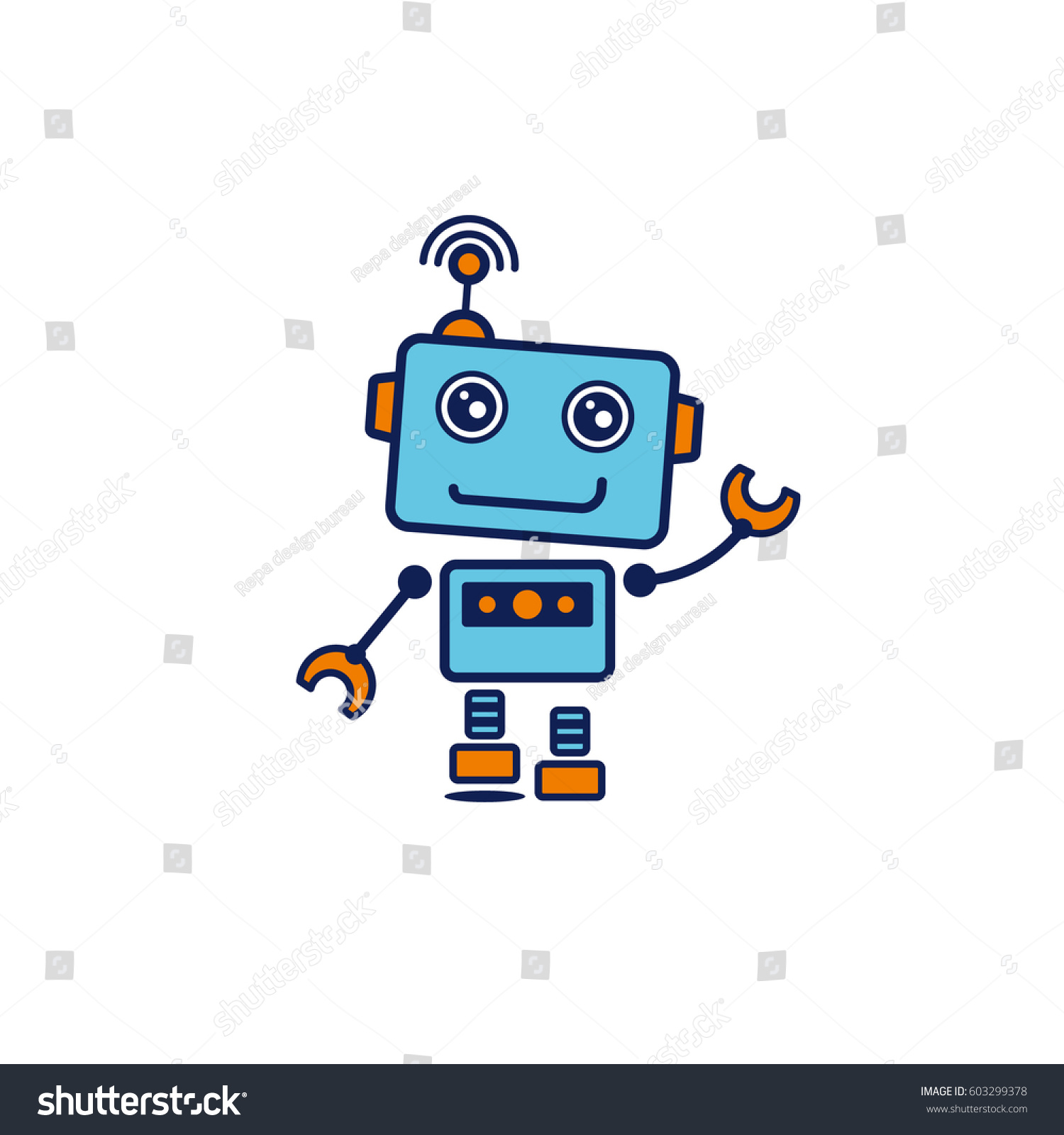 Robot Logo Template Image Vectorielle De Stock Libre De Droits