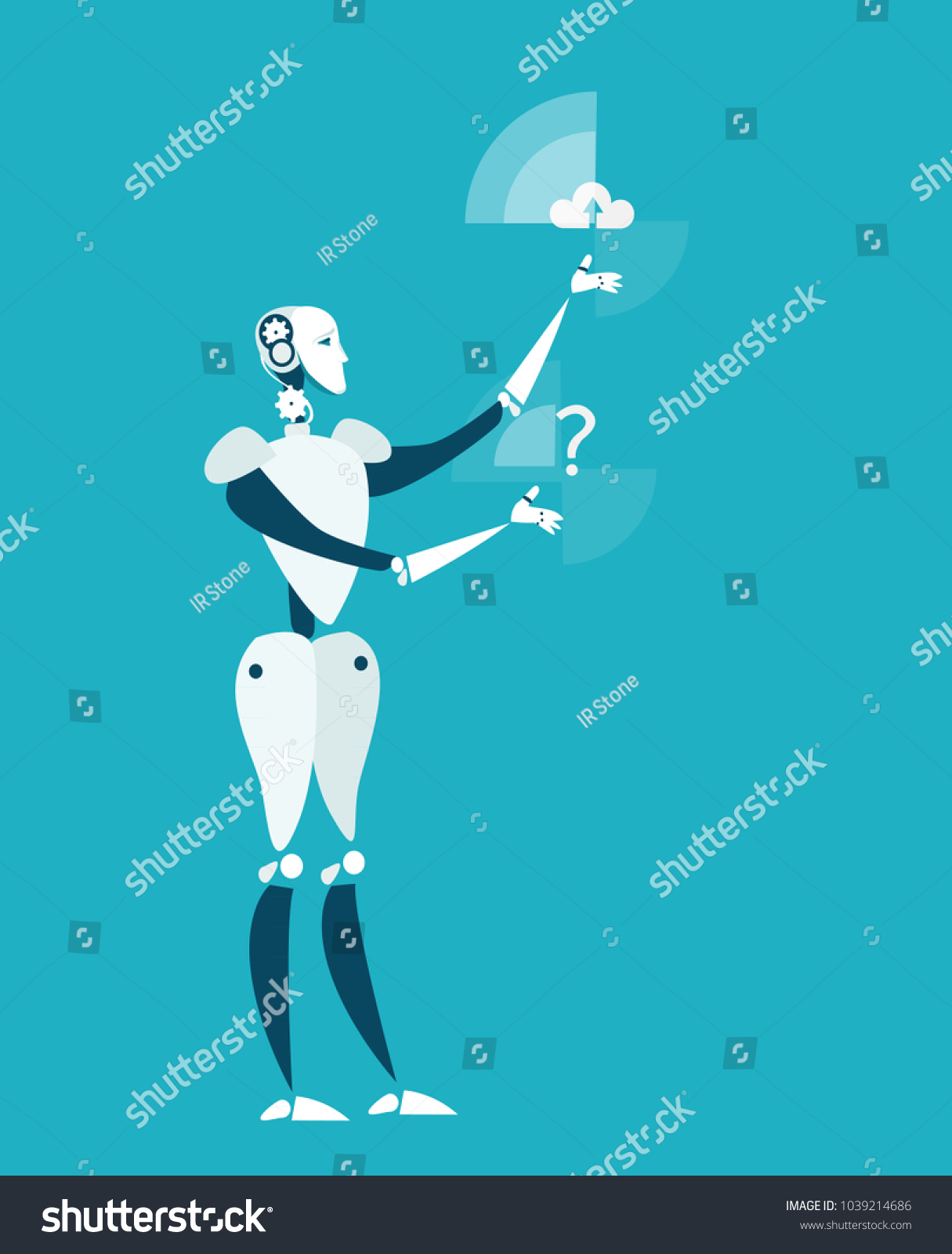 Robot Questioning Solving Problem Future Business Stock Vector (Royalty ...