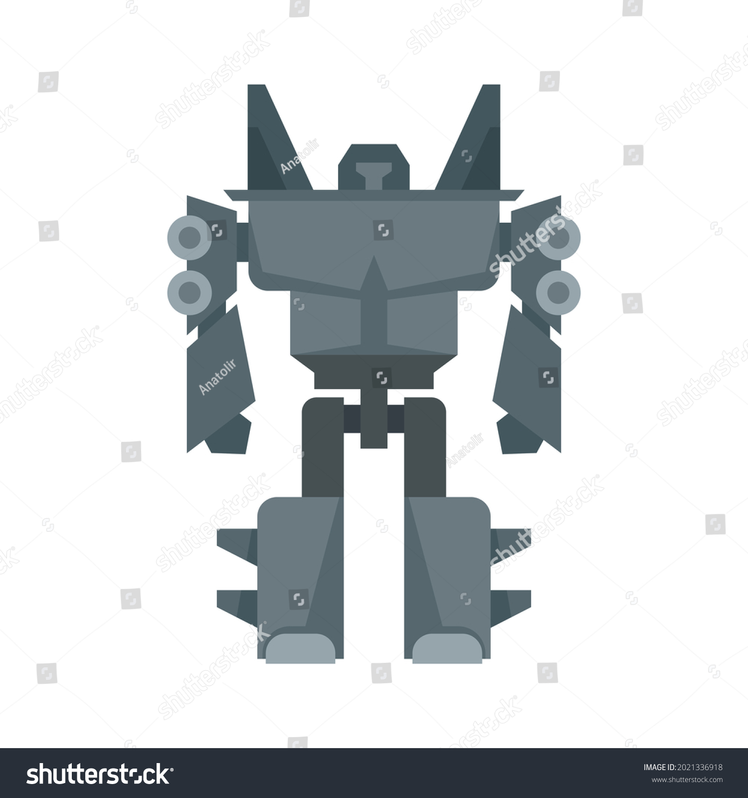 Robot Transformer Icon Flat Illustration Robot Stock Vector Royalty Free 2021336918 Shutterstock 7829