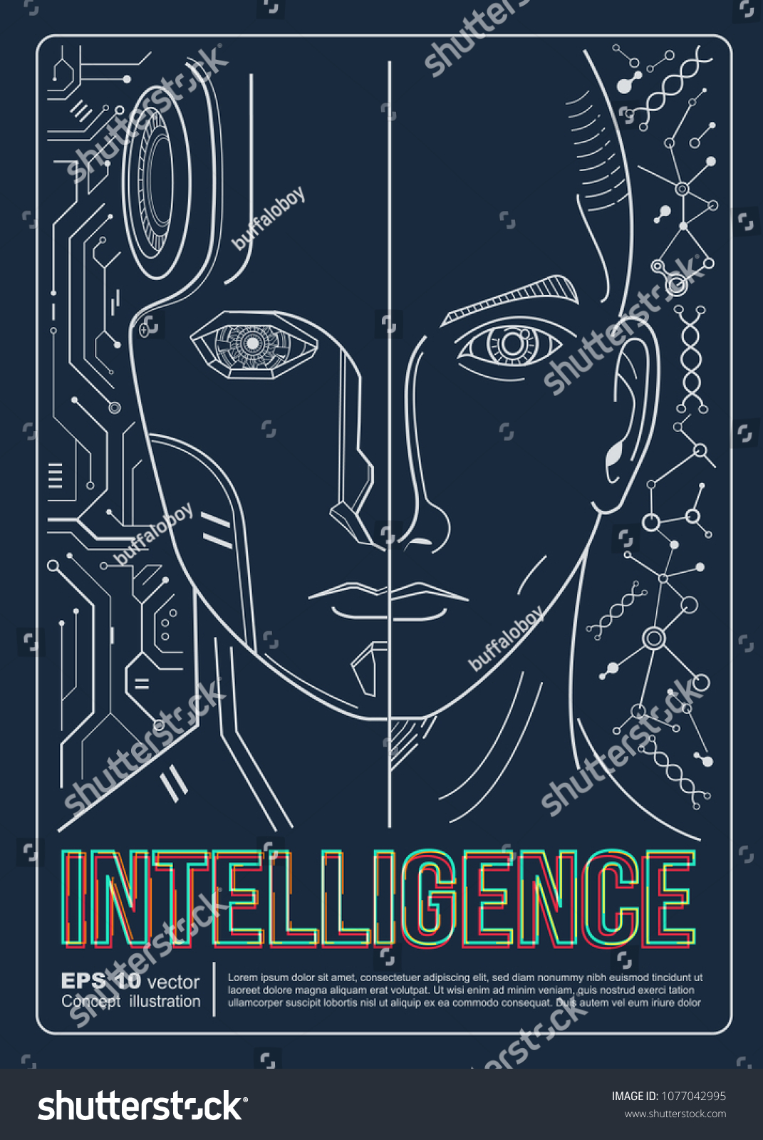 Robot Vs Human Ai Artificial Intelligence Stock Vector Royalty Free Robot Vs Human Ai Artificial Intelligence Stock Vector Royalty Free