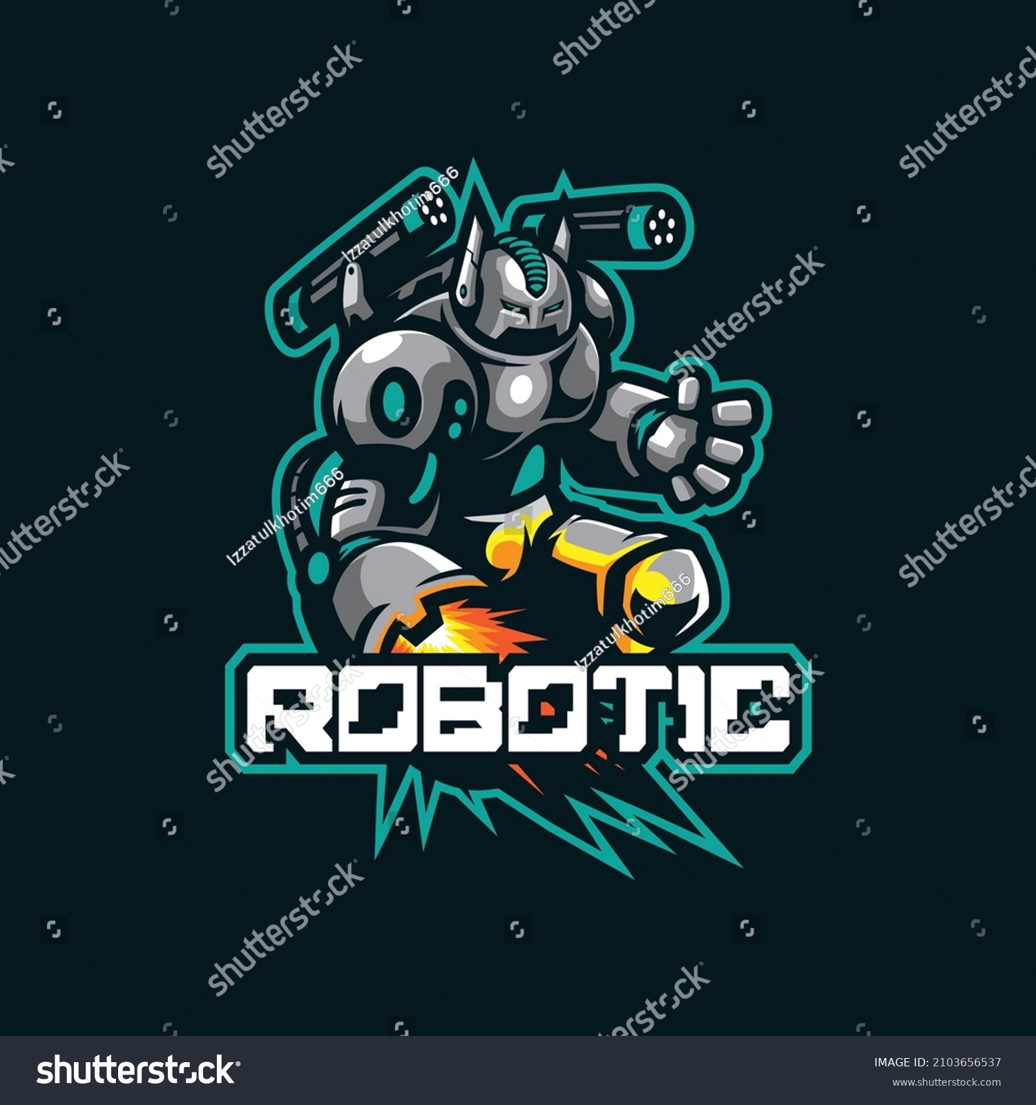 Robotic Mascot Logo Design Vector Modern Stock Vector (royalty Free 