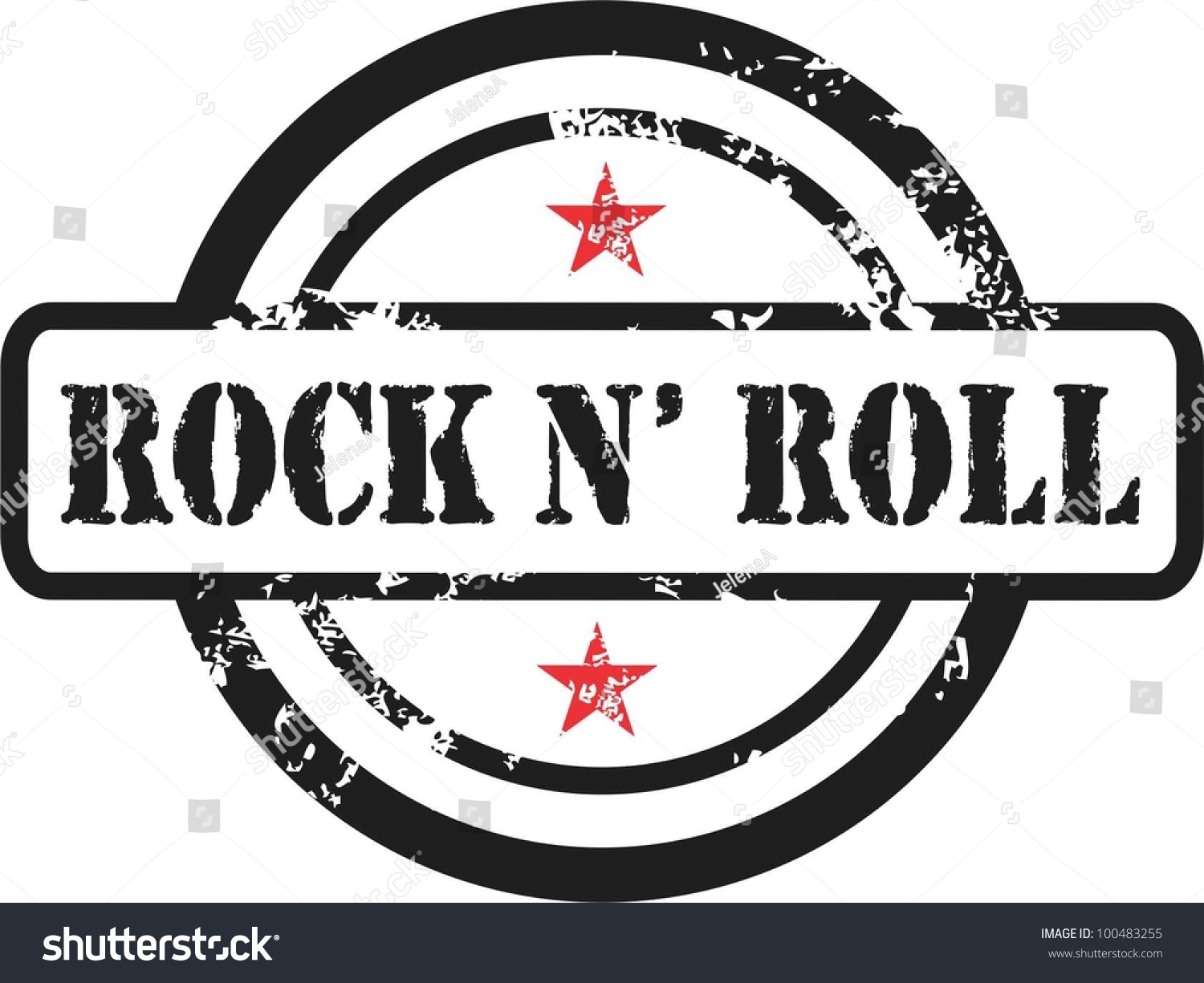 Rock And Roll Stamp Stock Vector Illustration 100483255 : Shutterstock