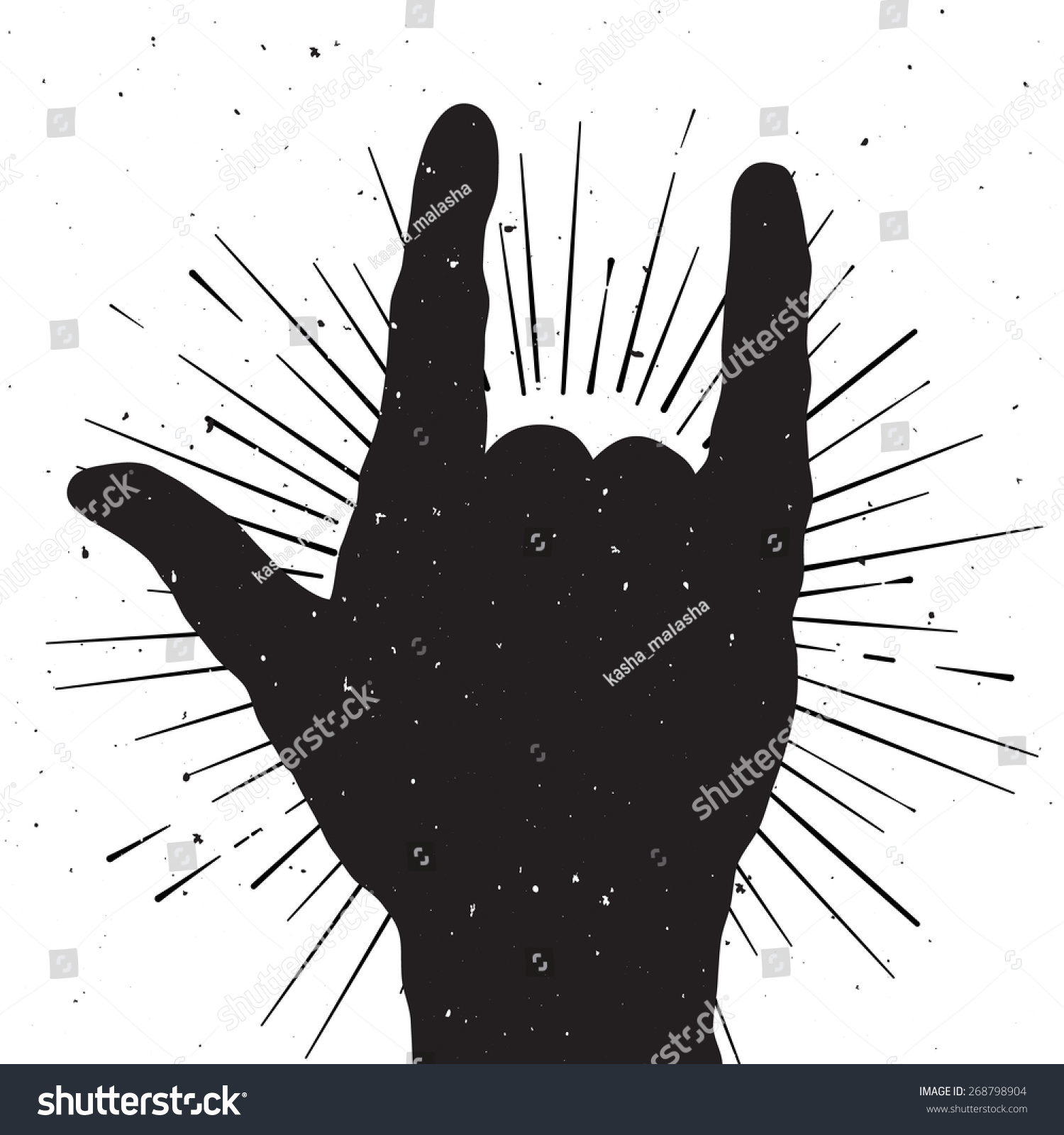 Rock On Hand Sign SVG