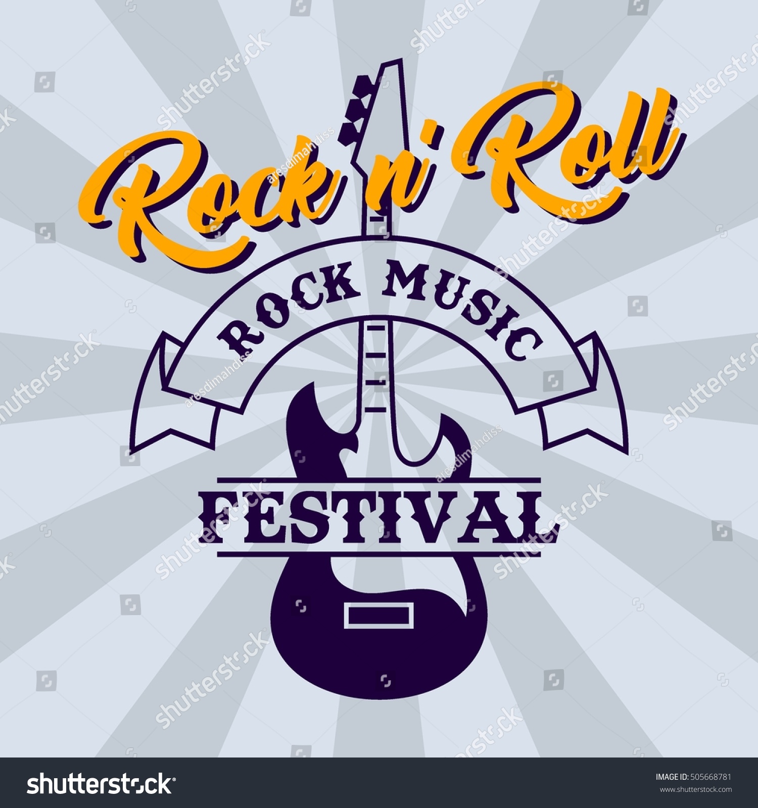 Rock Music Poster Template Stock Vector (Royalty Free) 505668781 ...