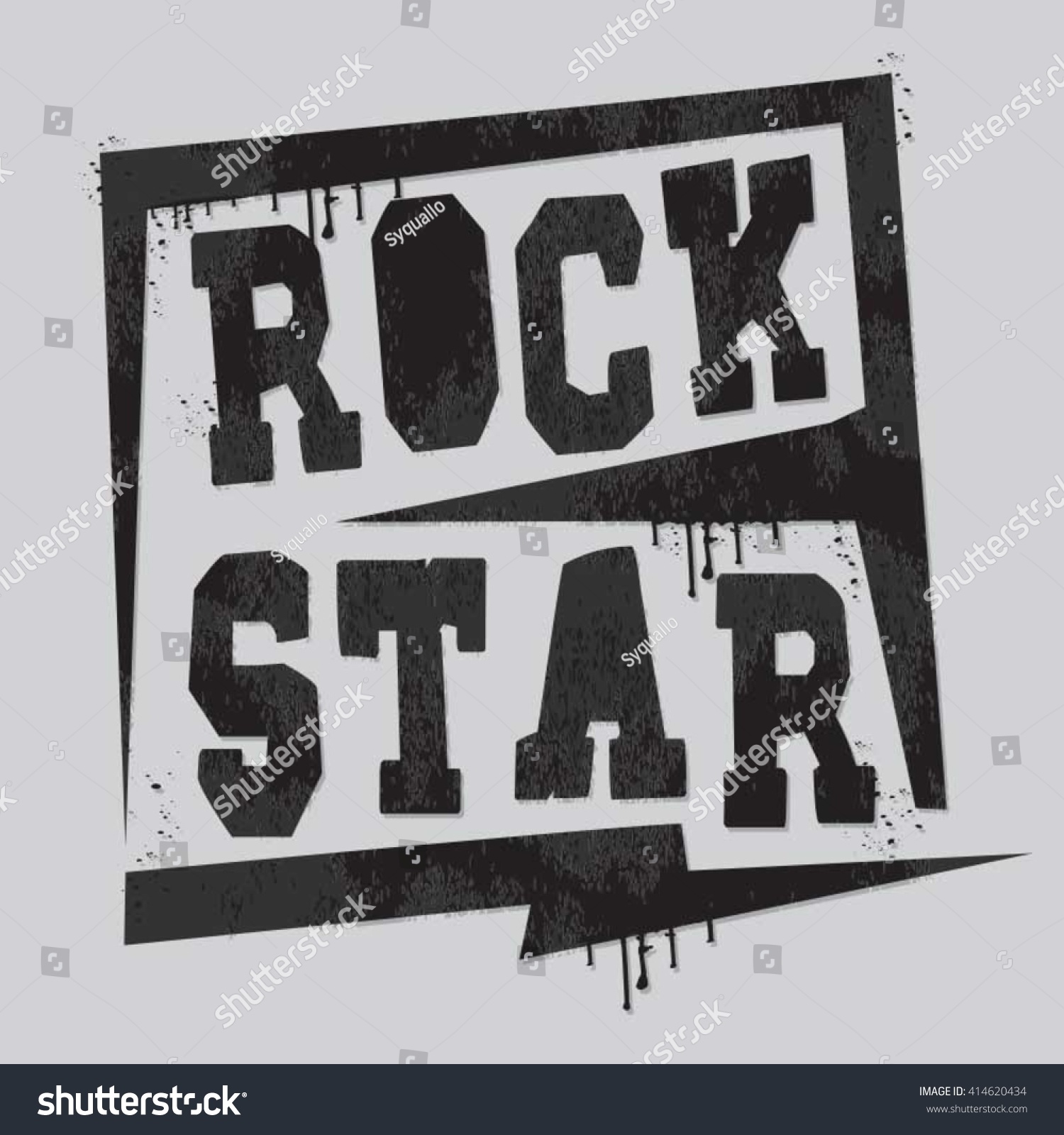 Rock Music Typography Tshirt Graphics Vectors Stock Vector (Royalty ...