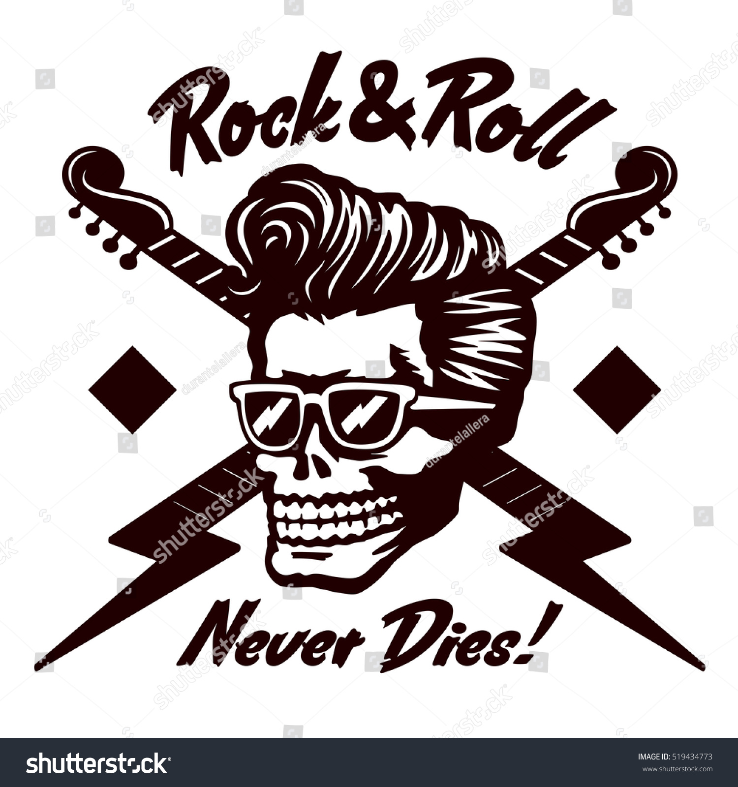 Rock n roll skull Images, Stock Photos & Vectors | Shutterstock