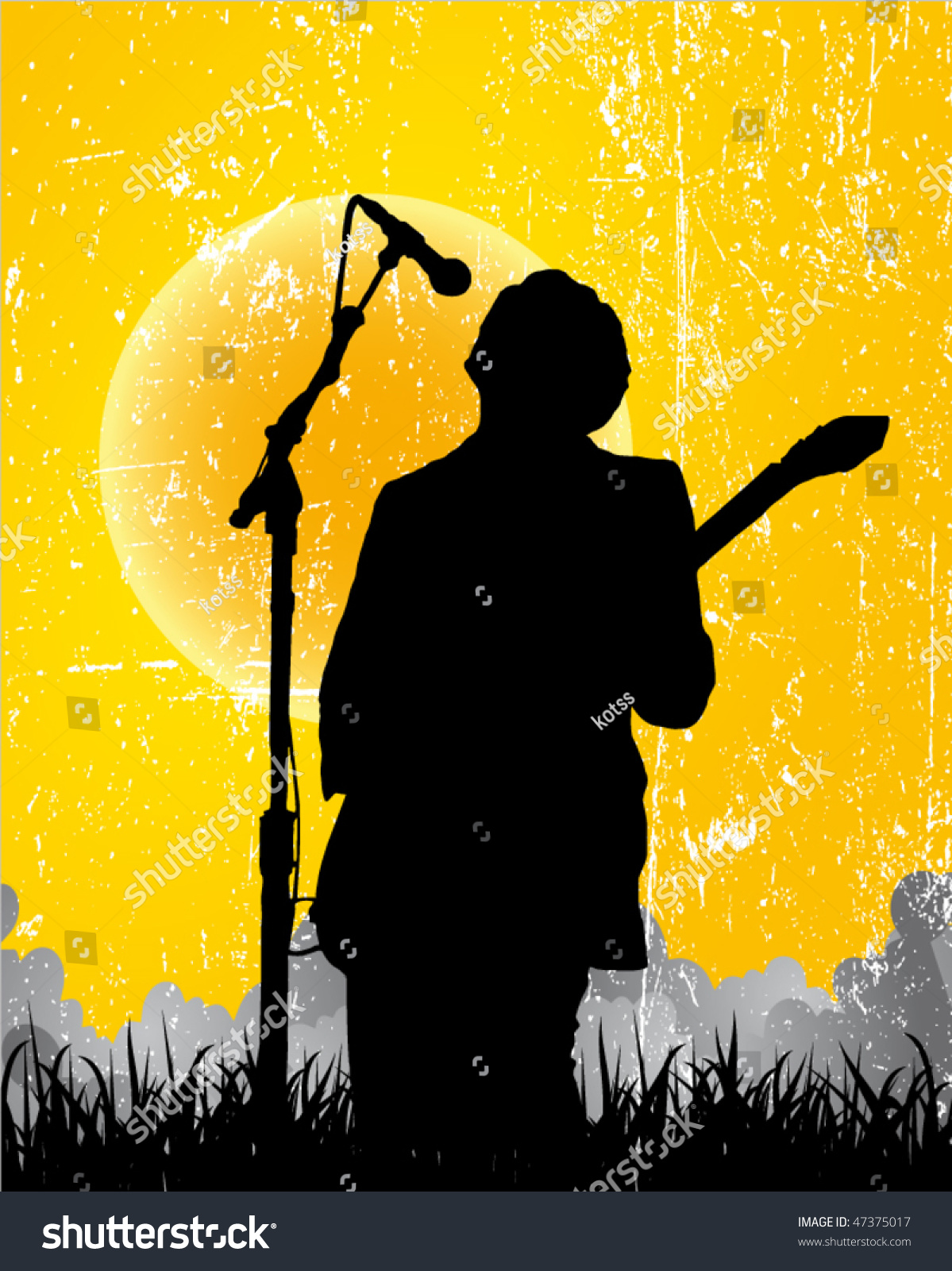 Rock Singer Guitar: Vector có sẵn (miễn phí bản quyền) 47375017 ...