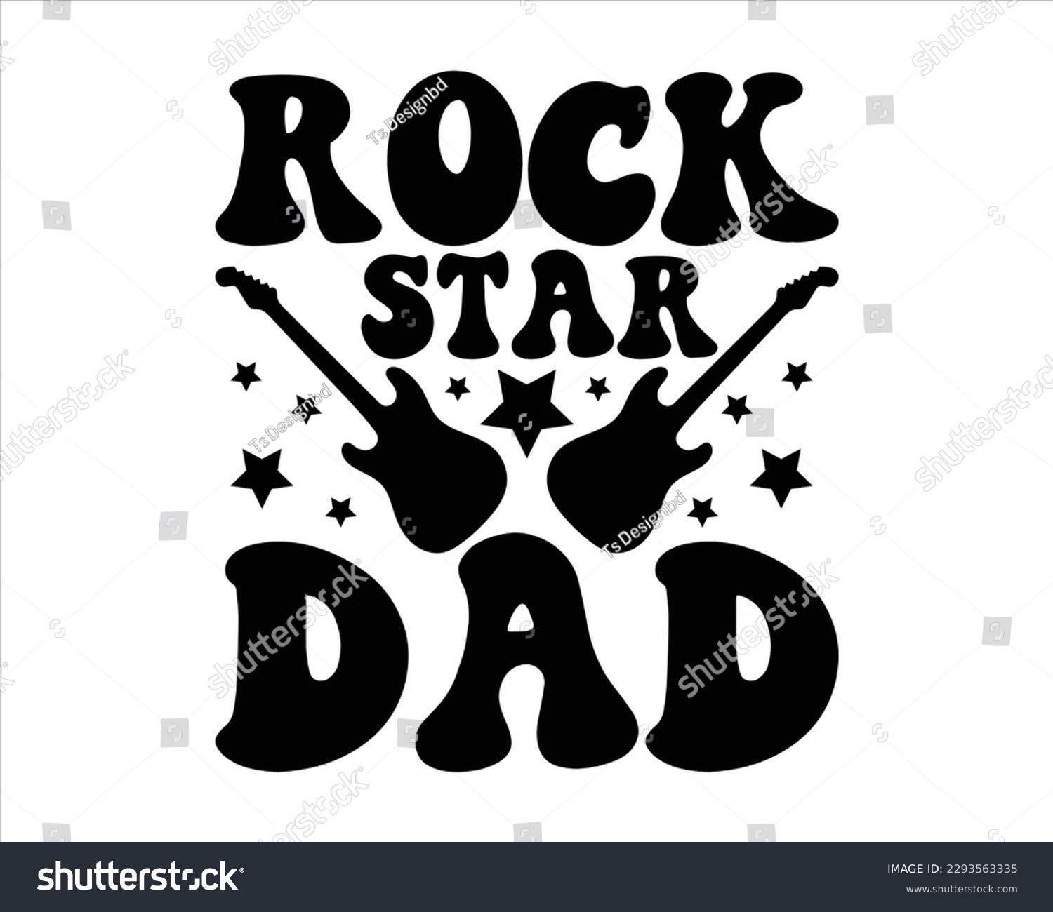 SVG of Rock star Dad Retro Svg Design,Dad Quotes SVG Designs,Dad quotes SVG cut files, Dad quotes t shirt designs, Father cut files, Papa eps files,Father Cut File svg