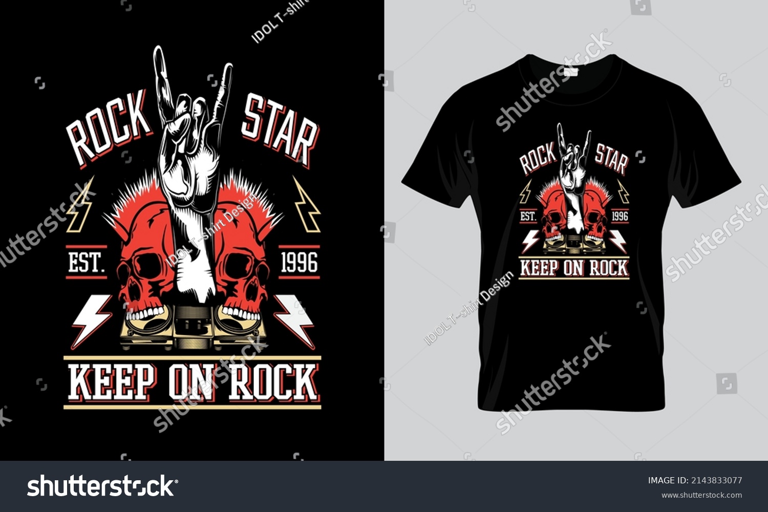 rock-star-keep-on-rock-t-stock-vector-royalty-free-2143833077