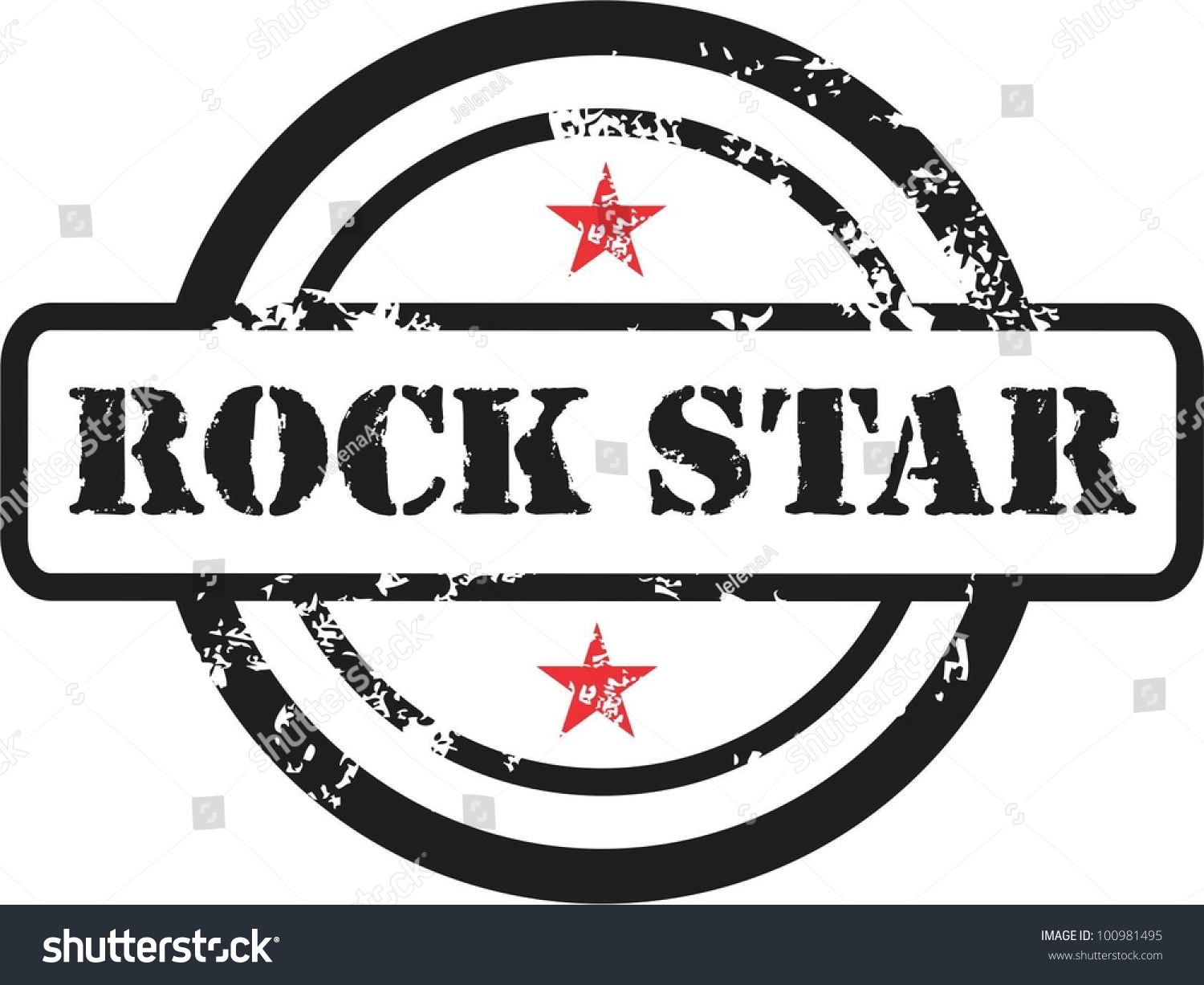 Rock Star Rubber Stamp Stock Vector 100981495 - Shutterstock