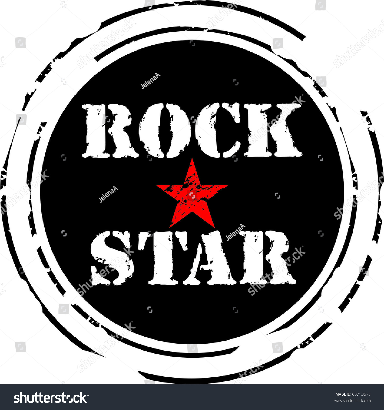 Rock Star Rubber Stamp Stock Vector 60713578 - Shutterstock