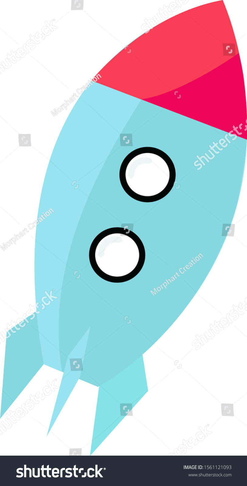 Rocket Flying Illustration Vector On White Stock Vector (Royalty Free ...