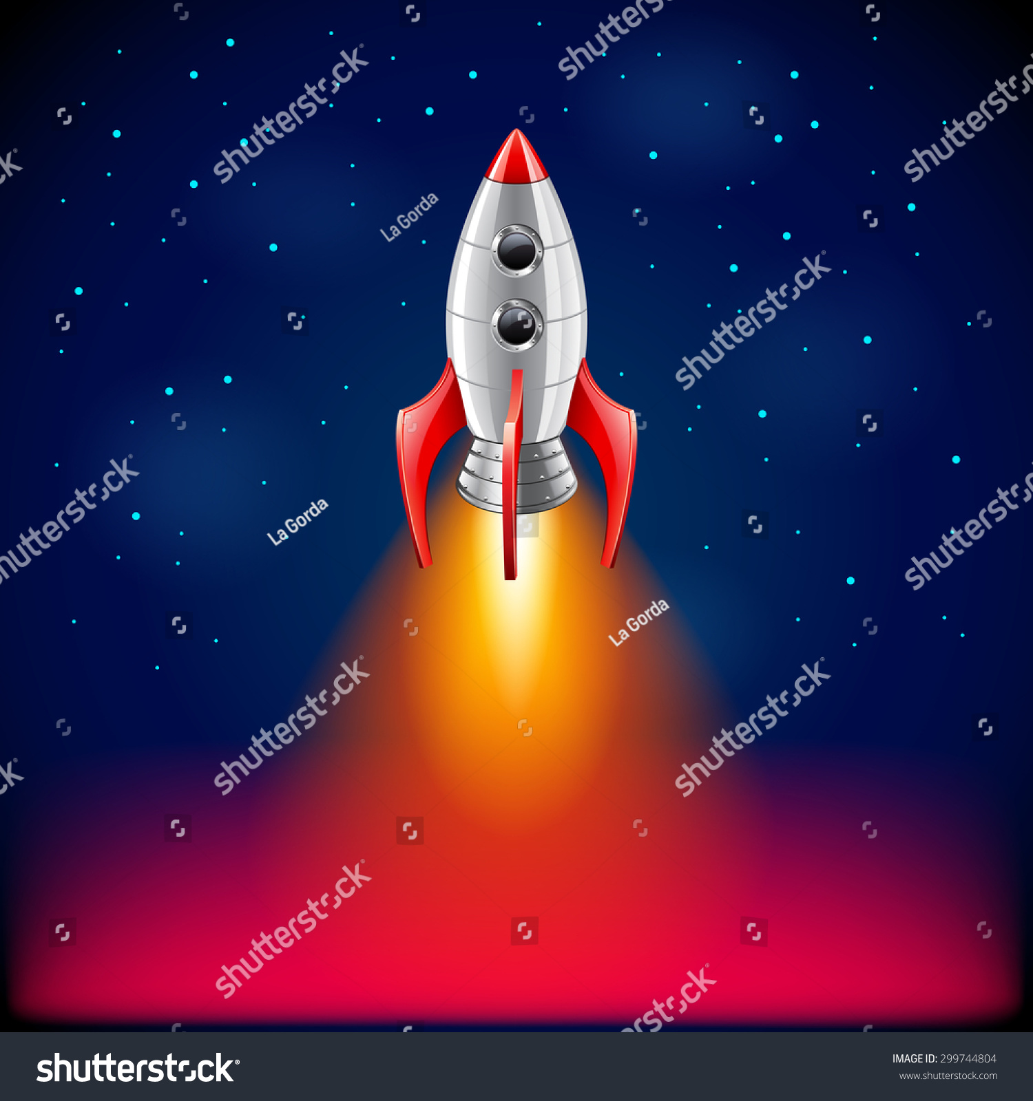 Rocket Launch Space Photo Realistic Vector Stock Vector 299744804 ...