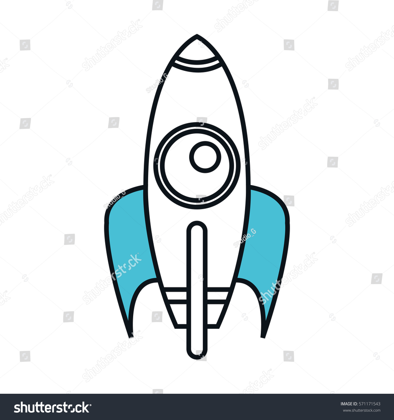 Rocket Launcher Isolated Icon Stock Vector 571171543 - Shutterstock