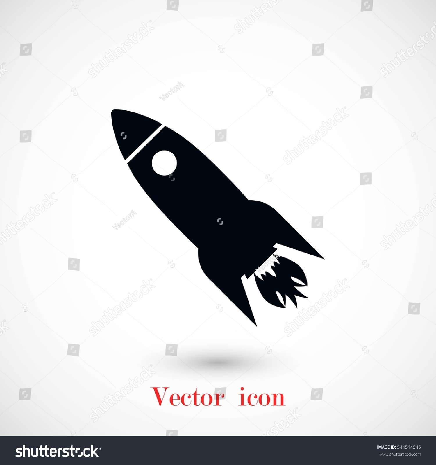 Rocket Ship Vector Flat Design Best Stock Vector (Royalty Free