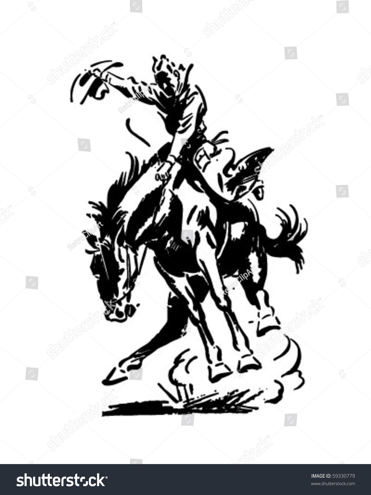 vintage rodeo clipart - photo #15