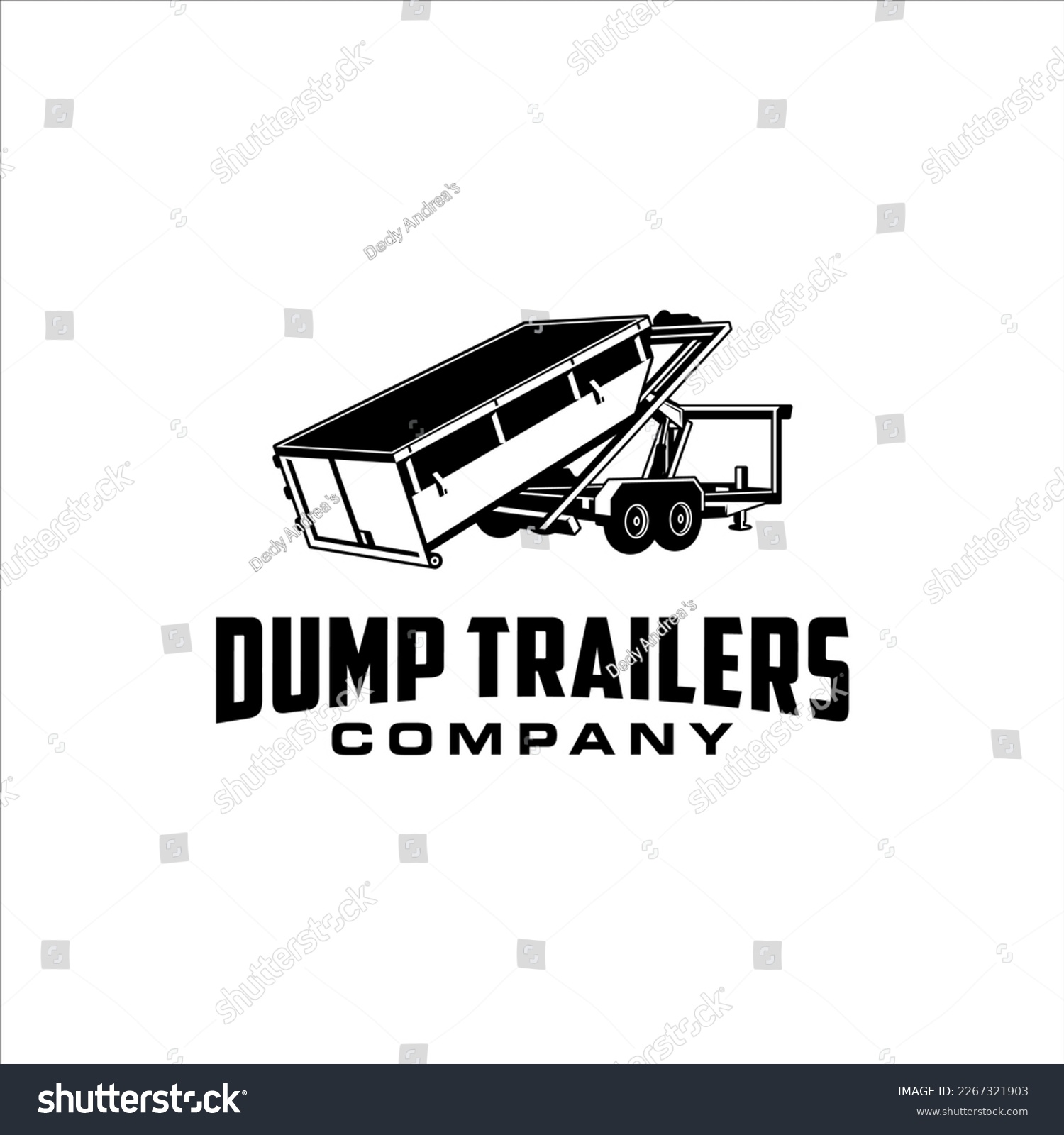 SVG of Roll off dumpsters logo with masculine style design svg