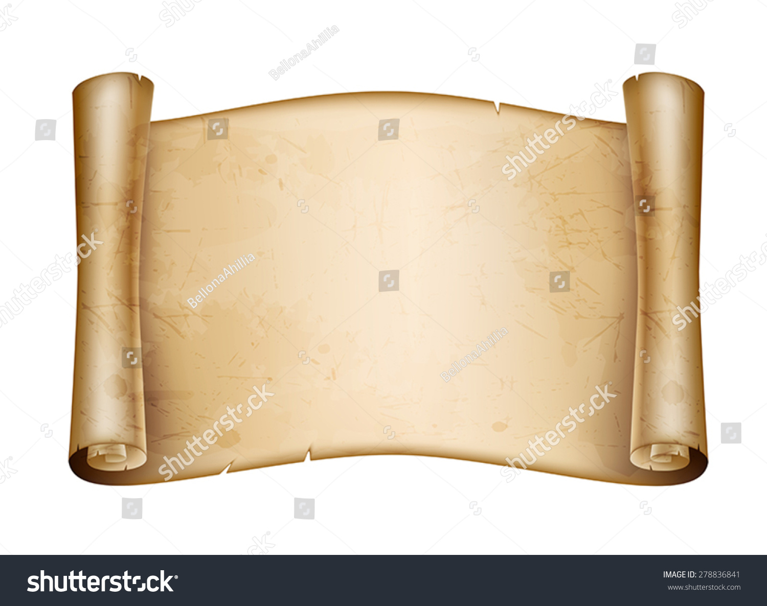 Roll Old Paper Stock Vector Illustration 278836841 : Shutterstock