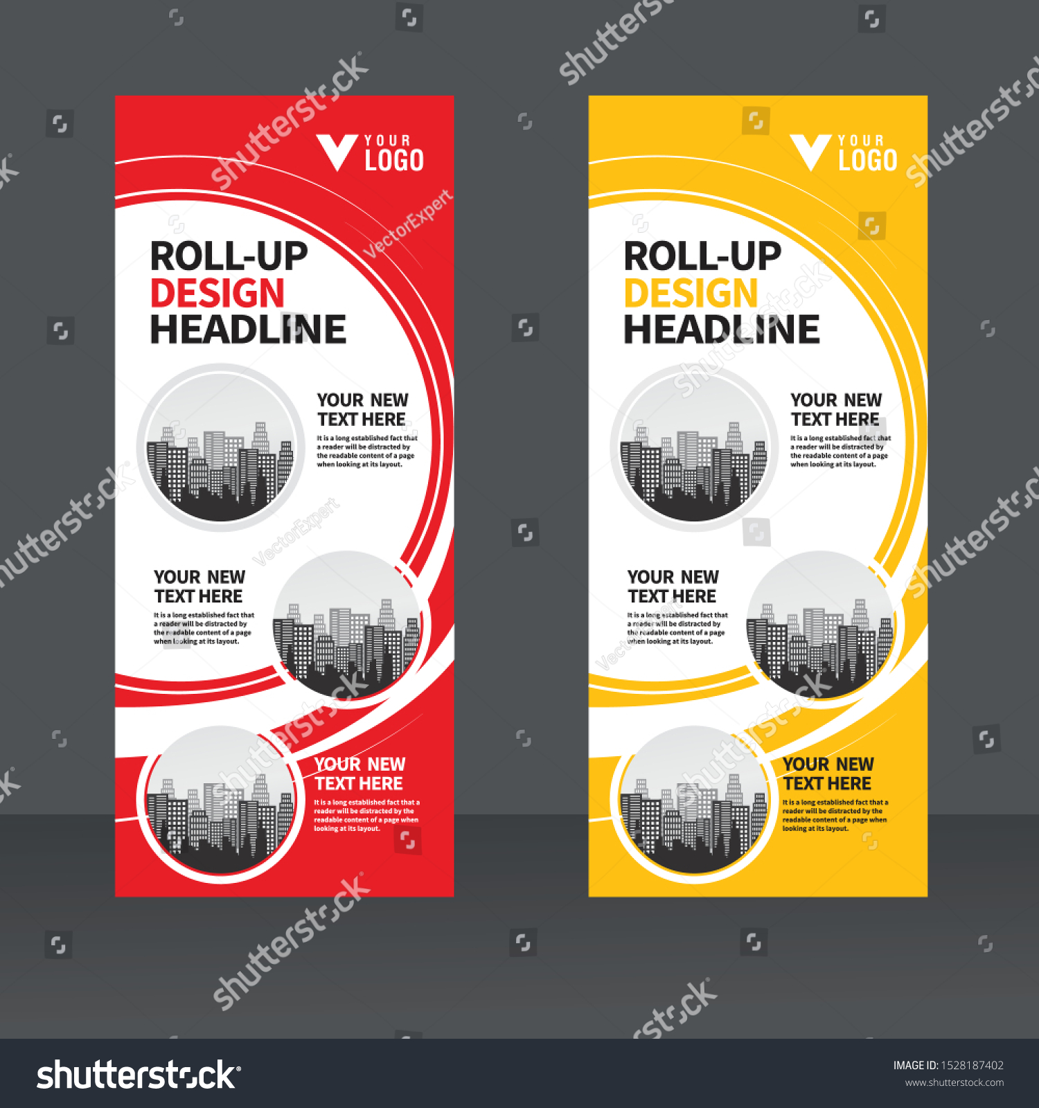 Roll Banner Design Template Vertical Abstract Stock Vector With Pop Up Banner Design Template