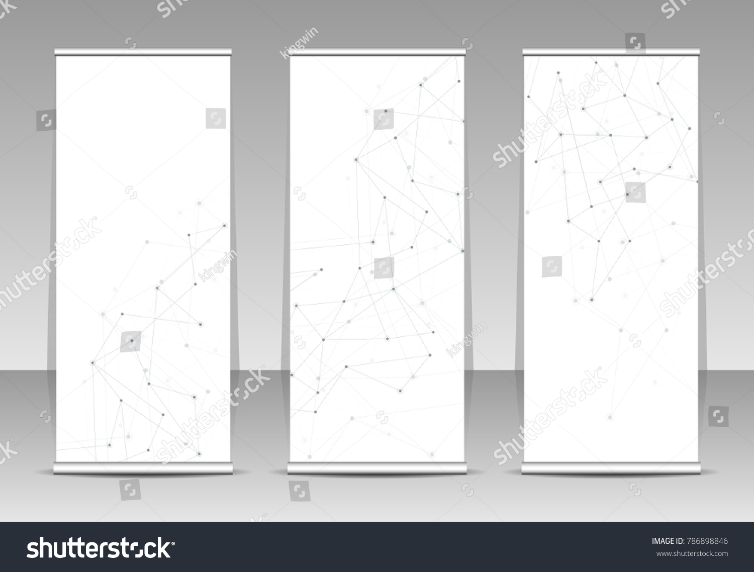 Rollup Banner Global Network Connection Abstract Stock Vector (Royalty ...