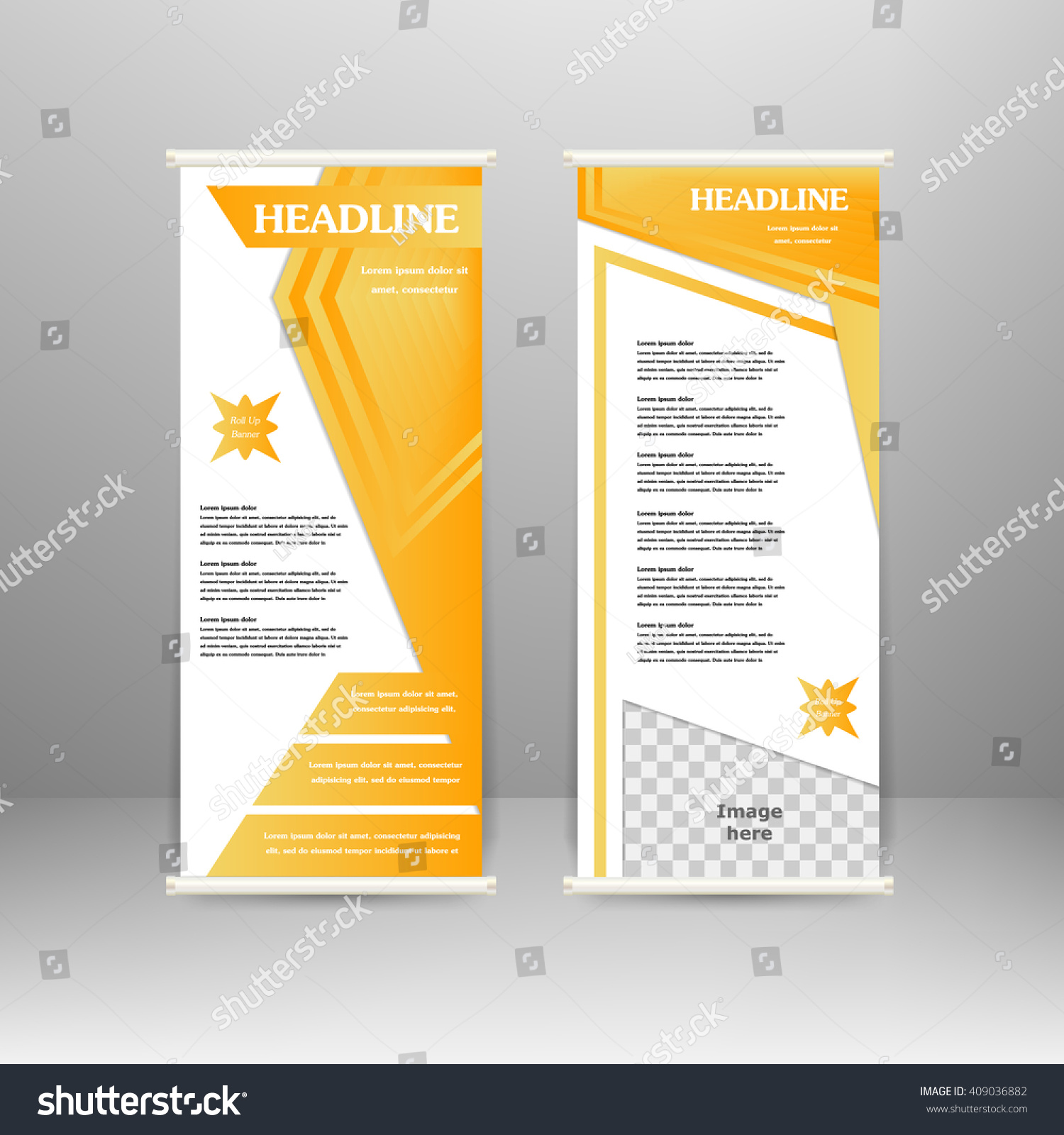 Roll Banner Stand Design Advertisement Poster Stock Vector 409036882 Shutterstock Standing Banner Design Template