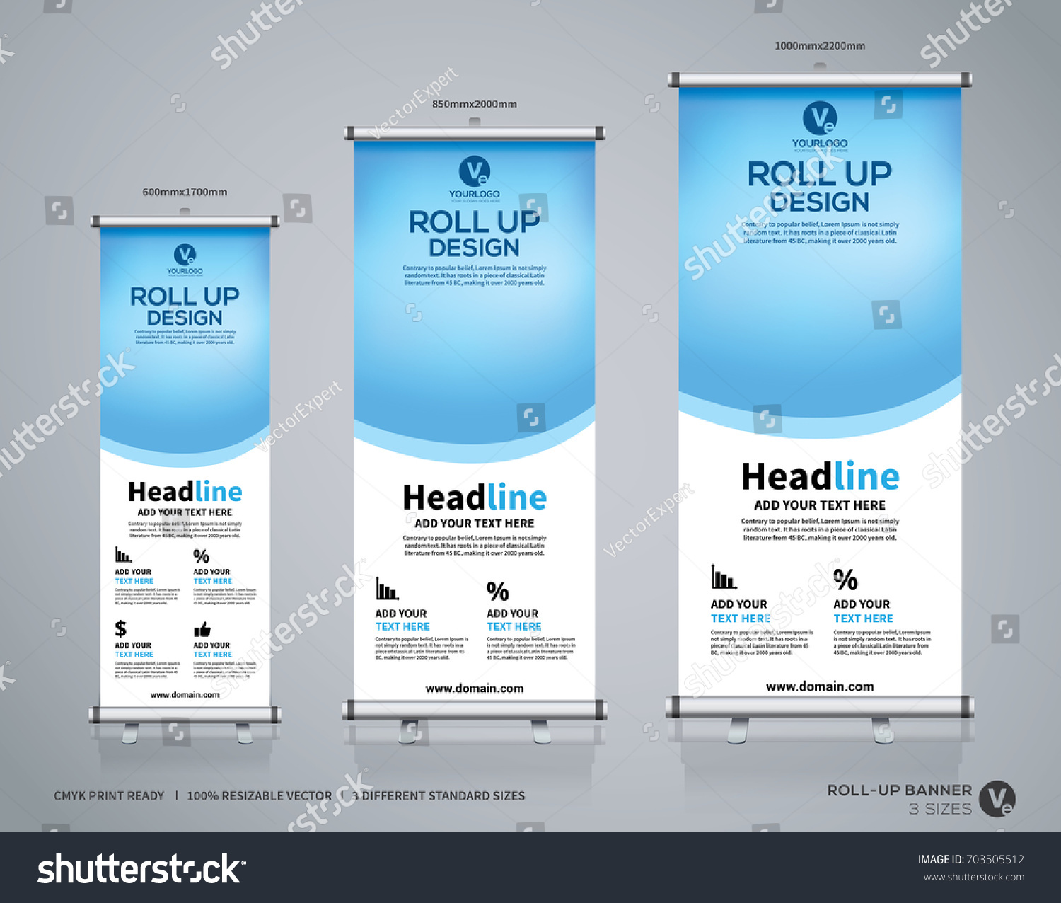  Roll Brochure Flyer Banner Design Template Stock Vector 