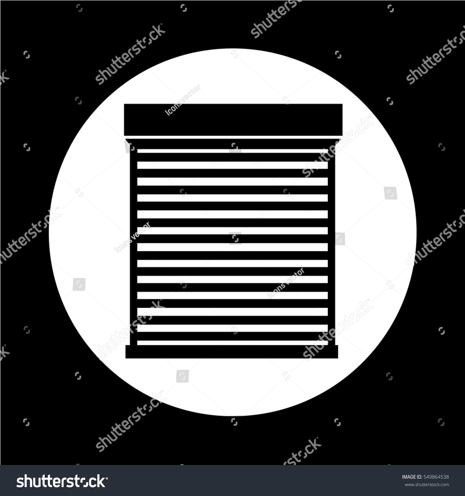 Roll Door Icon Stock Vector Royalty Free 549864538
