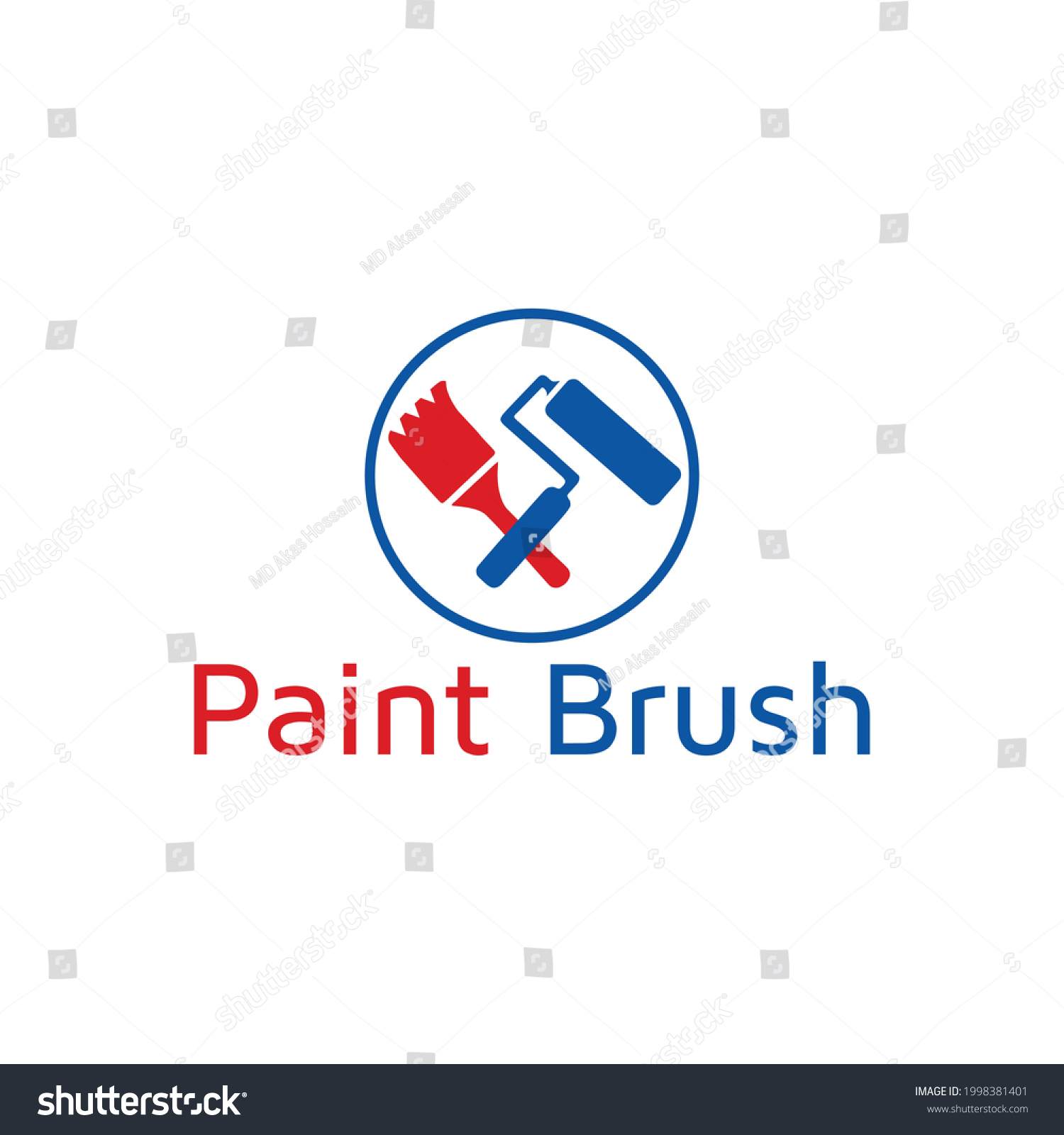 Roller Paint Brush Logo Template Stock Vector (Royalty Free) 1998381401 ...