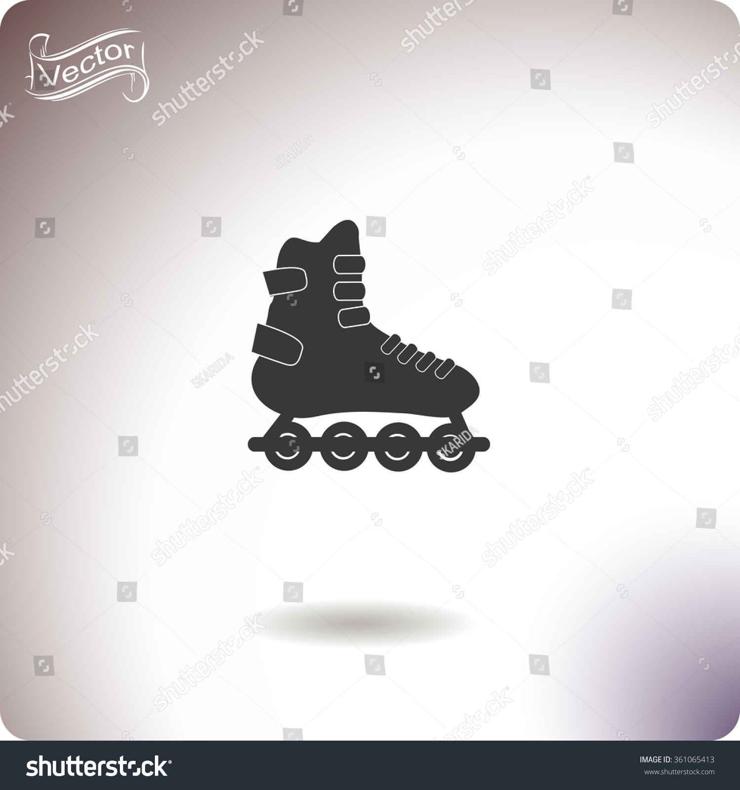 Roller Skate Symbol Vector Illustration Stock Vector (Royalty Free