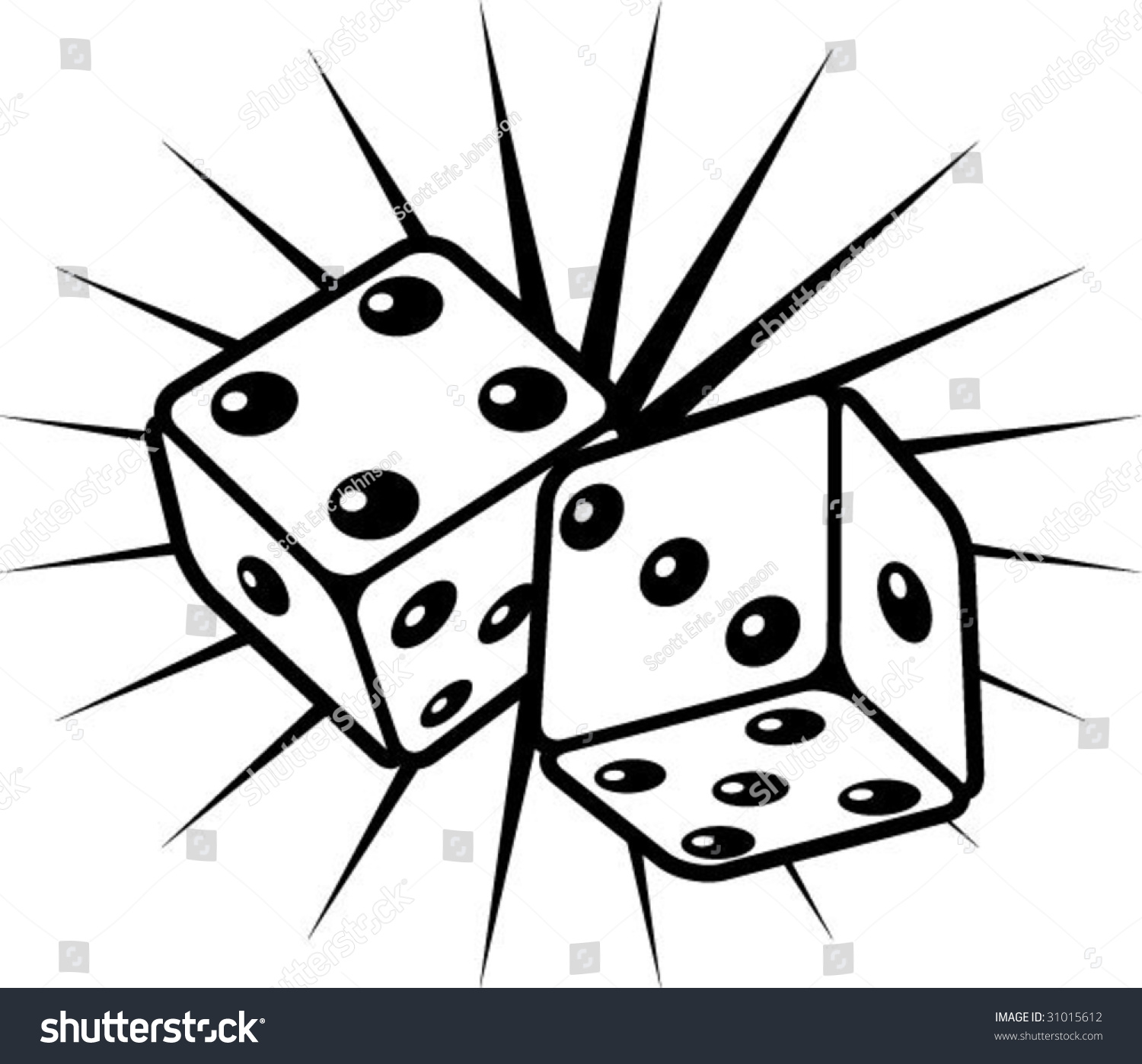 Rolling Dice Stock Vector 31015612 - Shutterstock