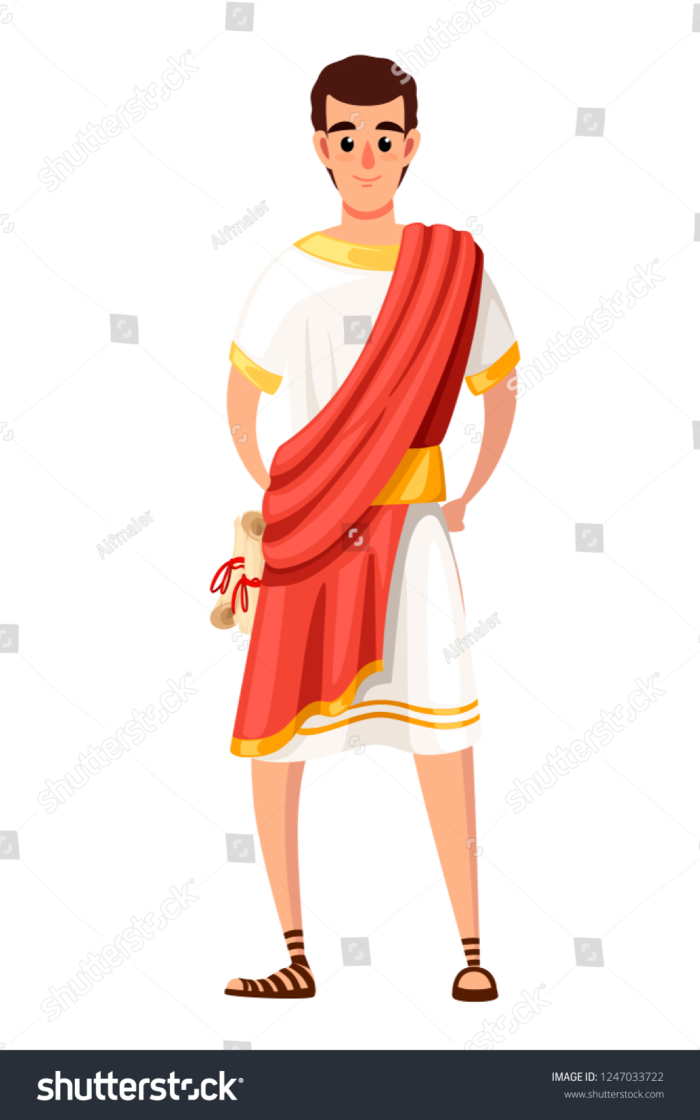 Roman Senator Citizen Cartoon Character Design Stock Vector (Royalty ...