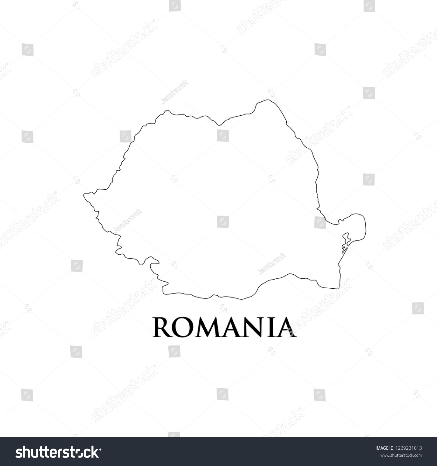 Romania Map Icon Vector Illustration Stock Vector (Royalty Free ...