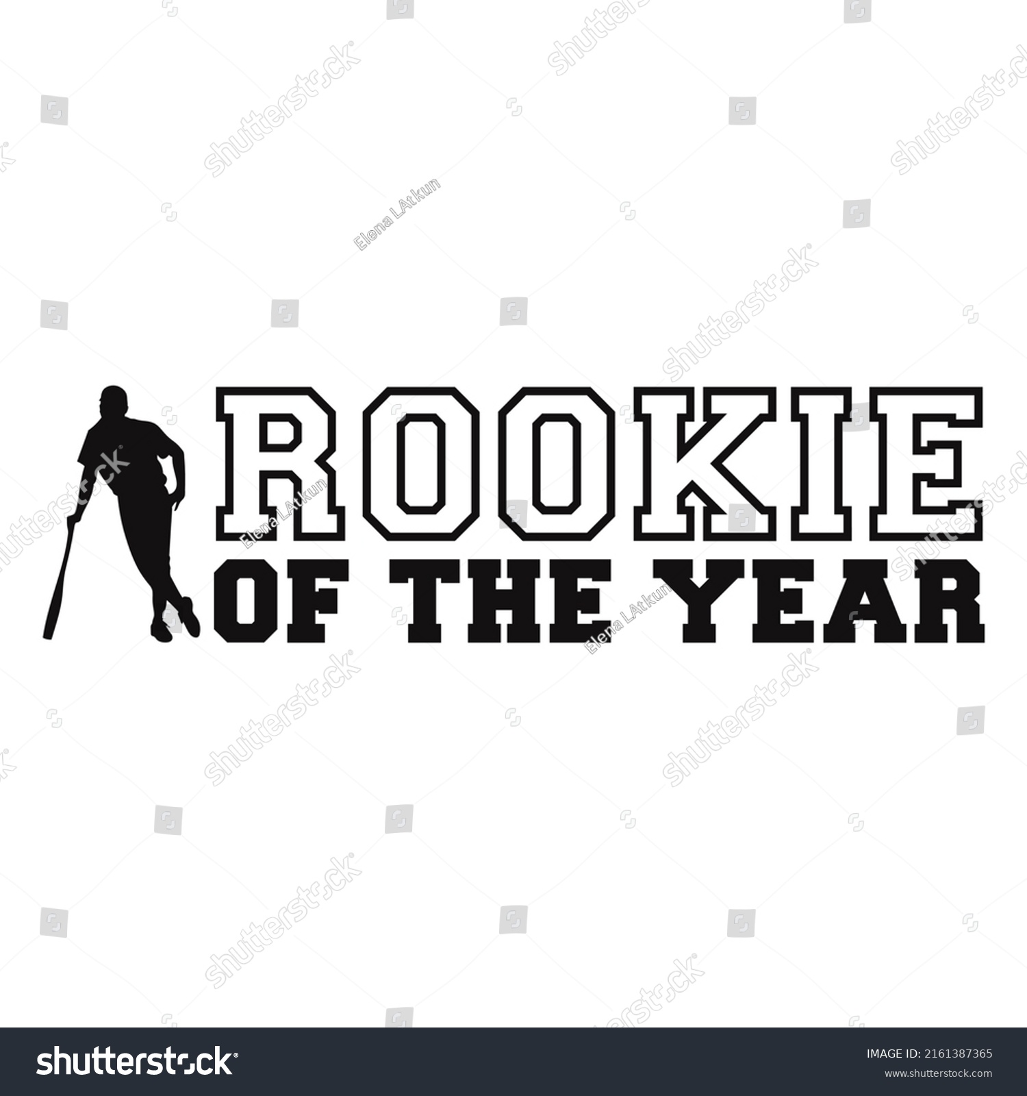 SVG of Rookie Of The Year Quote Filled Stroke. High quality vector svg