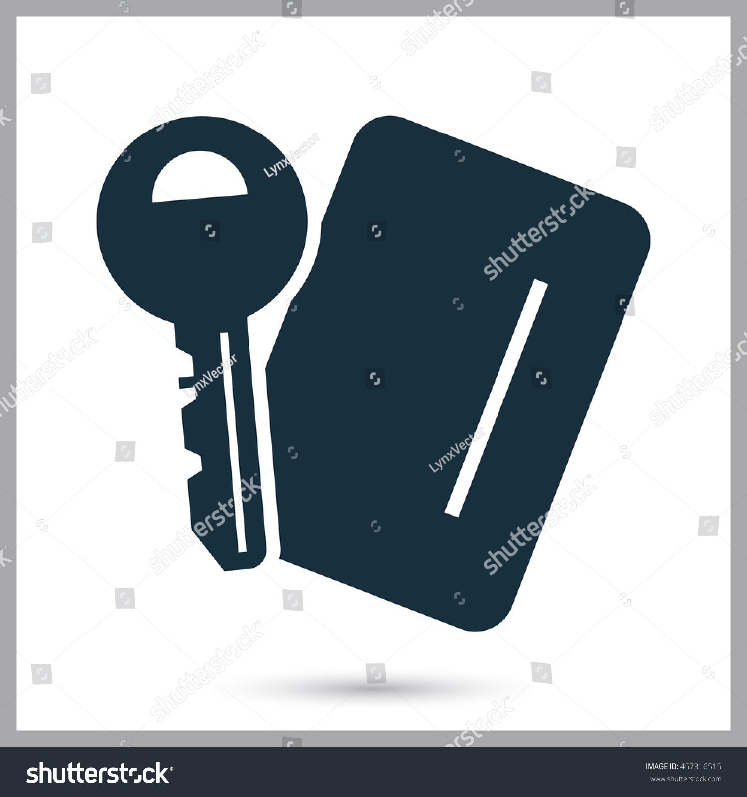 room key card key icon on stock vector (royalty free) 457316515