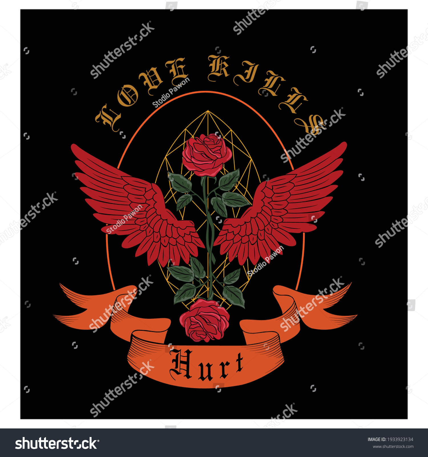 Wings rose Images, Stock Photos & Vectors | Shutterstock