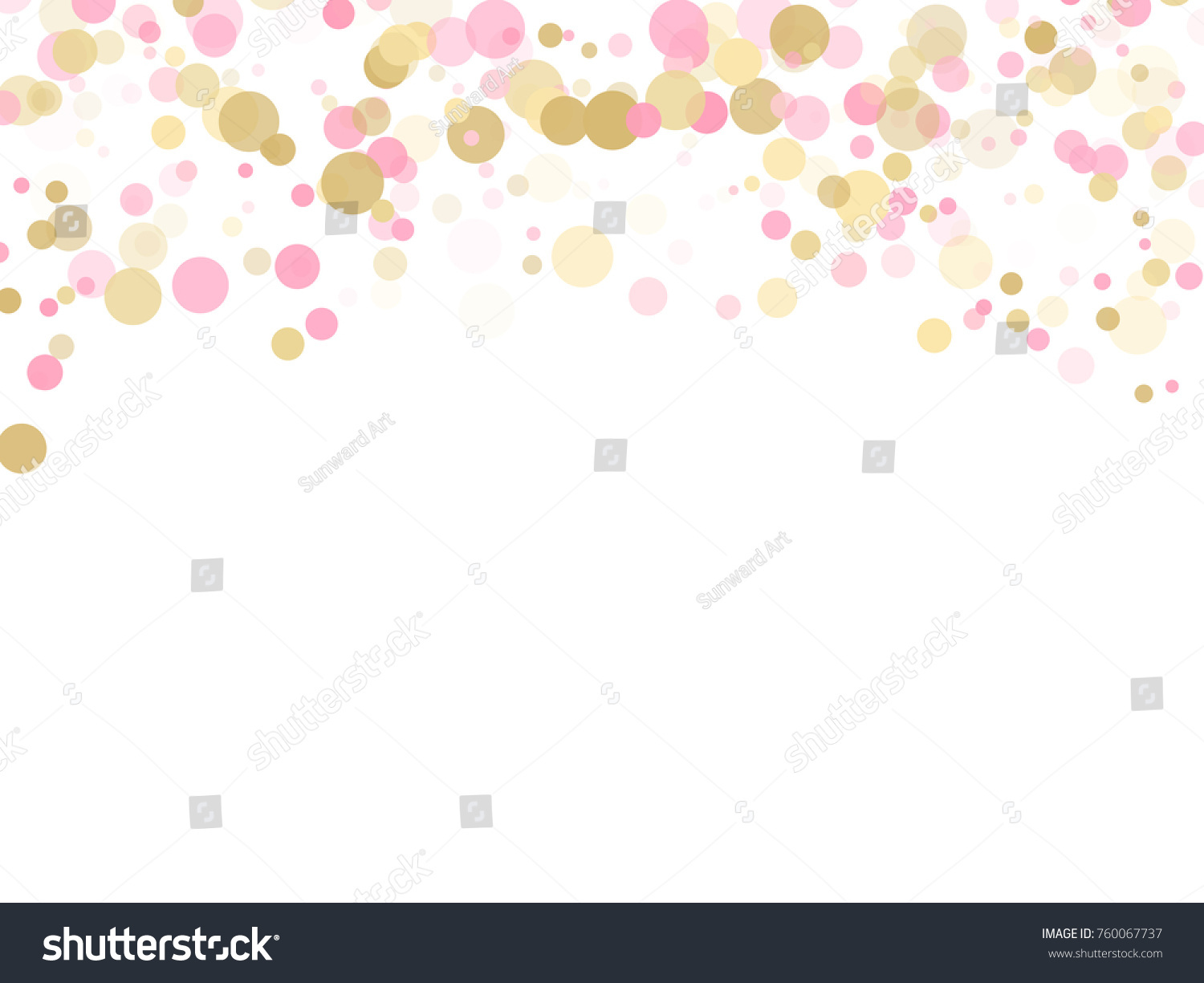 stock vector rose gold confetti circle decoration for christmas card background holiday vector illustration 760067737