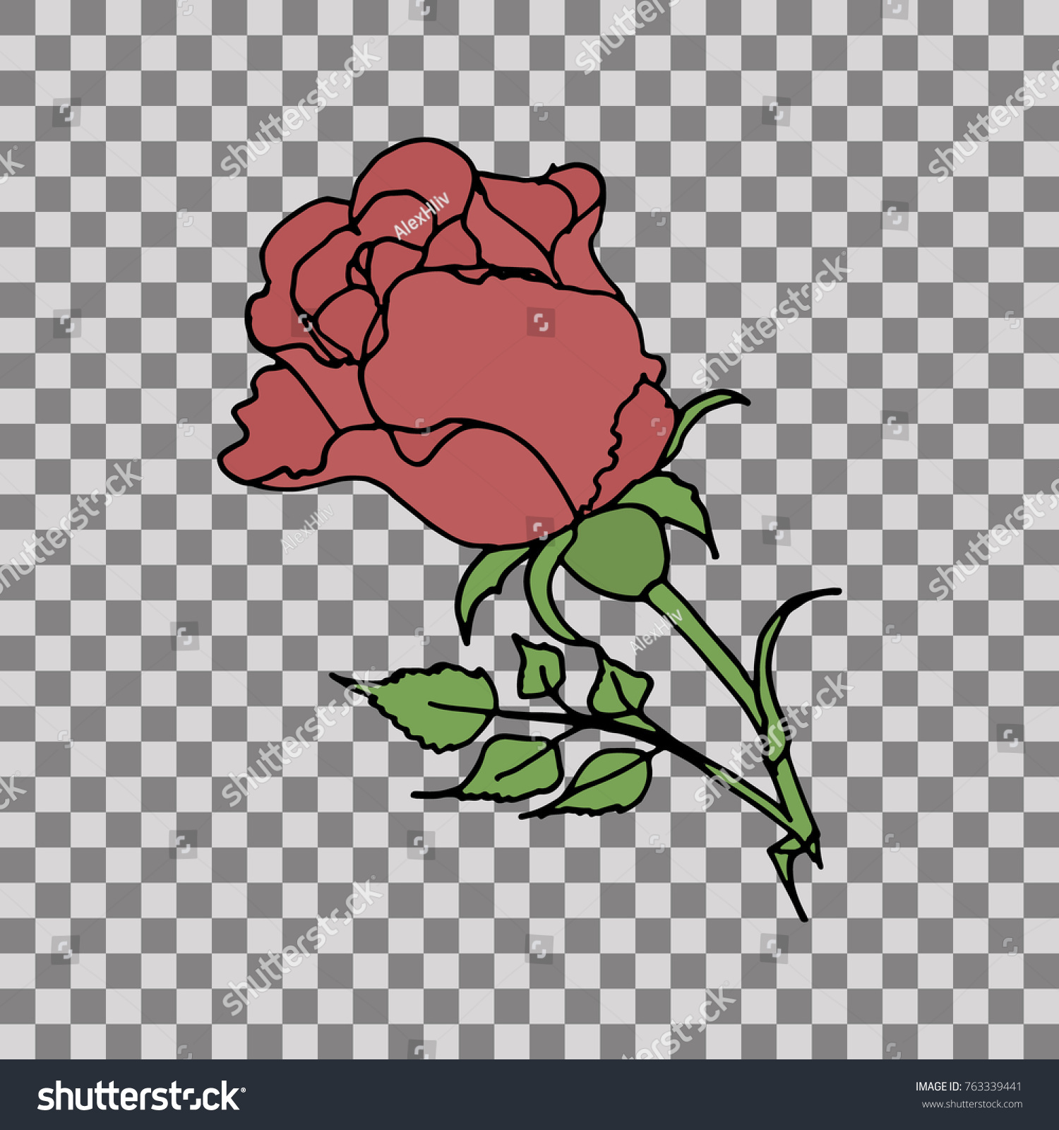 Rose Hand Drawn Logo Design Vector Stock Vector (Royalty Free ...